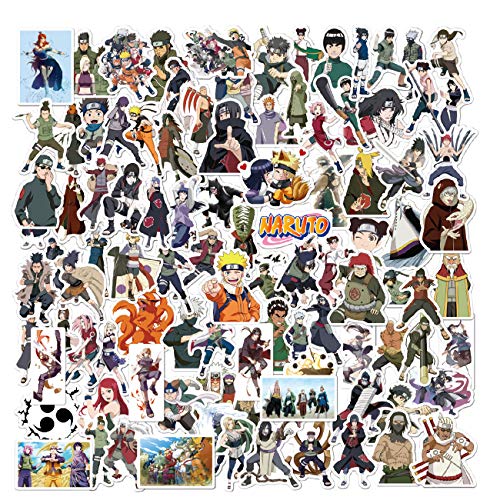 100PCS Naruto Stickers Anime Stickers for Kids Teens Adults Vinyl Waterproof Stickers for Water Bottles Luggage Laptop Skateboard