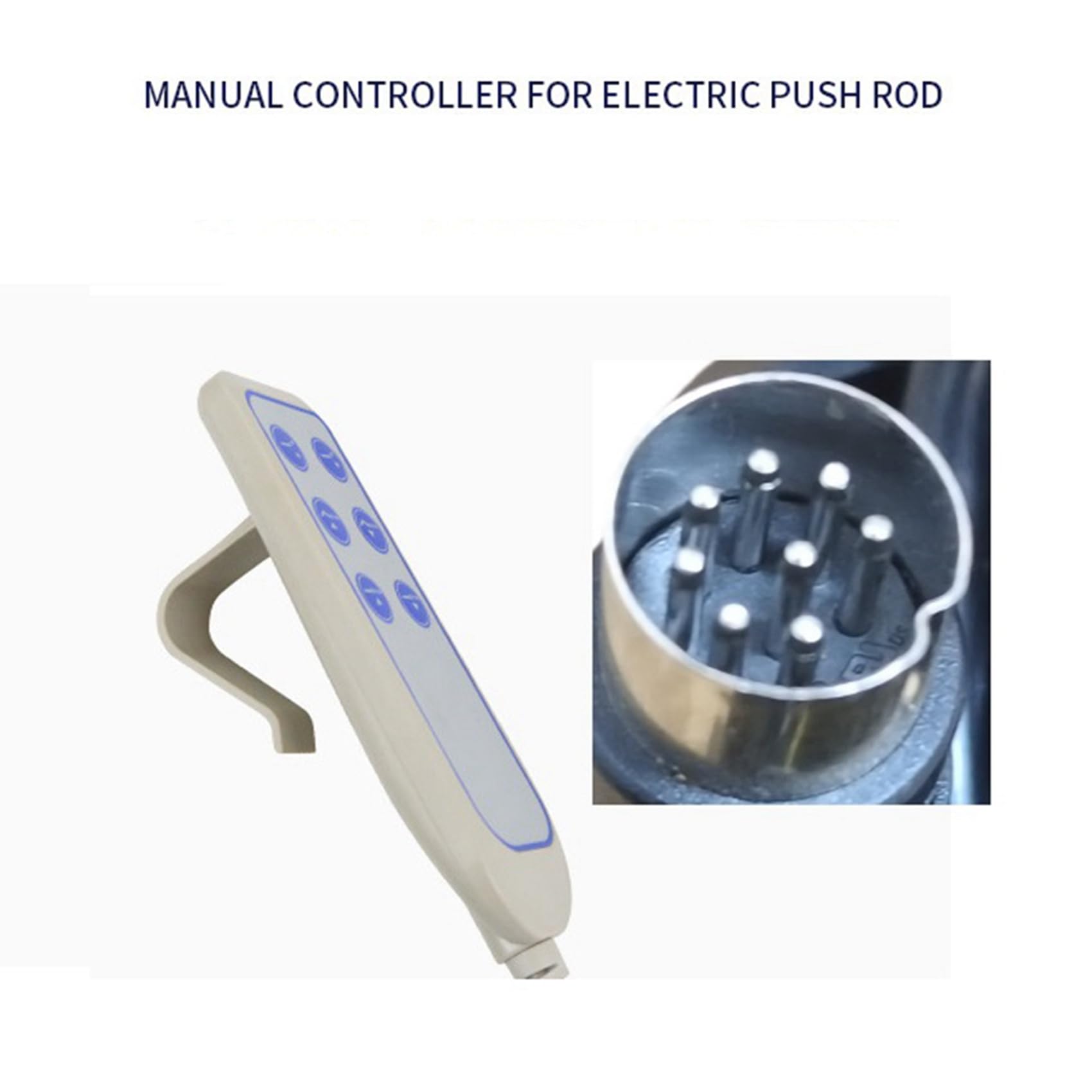 2X -04 Télécommande Manuelle pour Fauteuil Élévateur IP66, Télécommande pour Lit Élévateur, Contrôleur de Tige de Poussée Électrique avec Prise 8 Broches 9 Fils