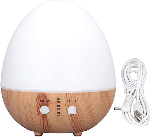 Aceite esencial Difr, humidificador de madera con 7 colores LED noche, USB ed Difr para dormitorio, apagado automático y 35dB silencioso