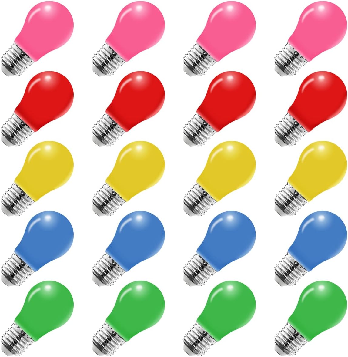 NCC-Licht 10er Set farbige LED Leuchtmittel Birnenform 3W = 25W E27 Rot ...