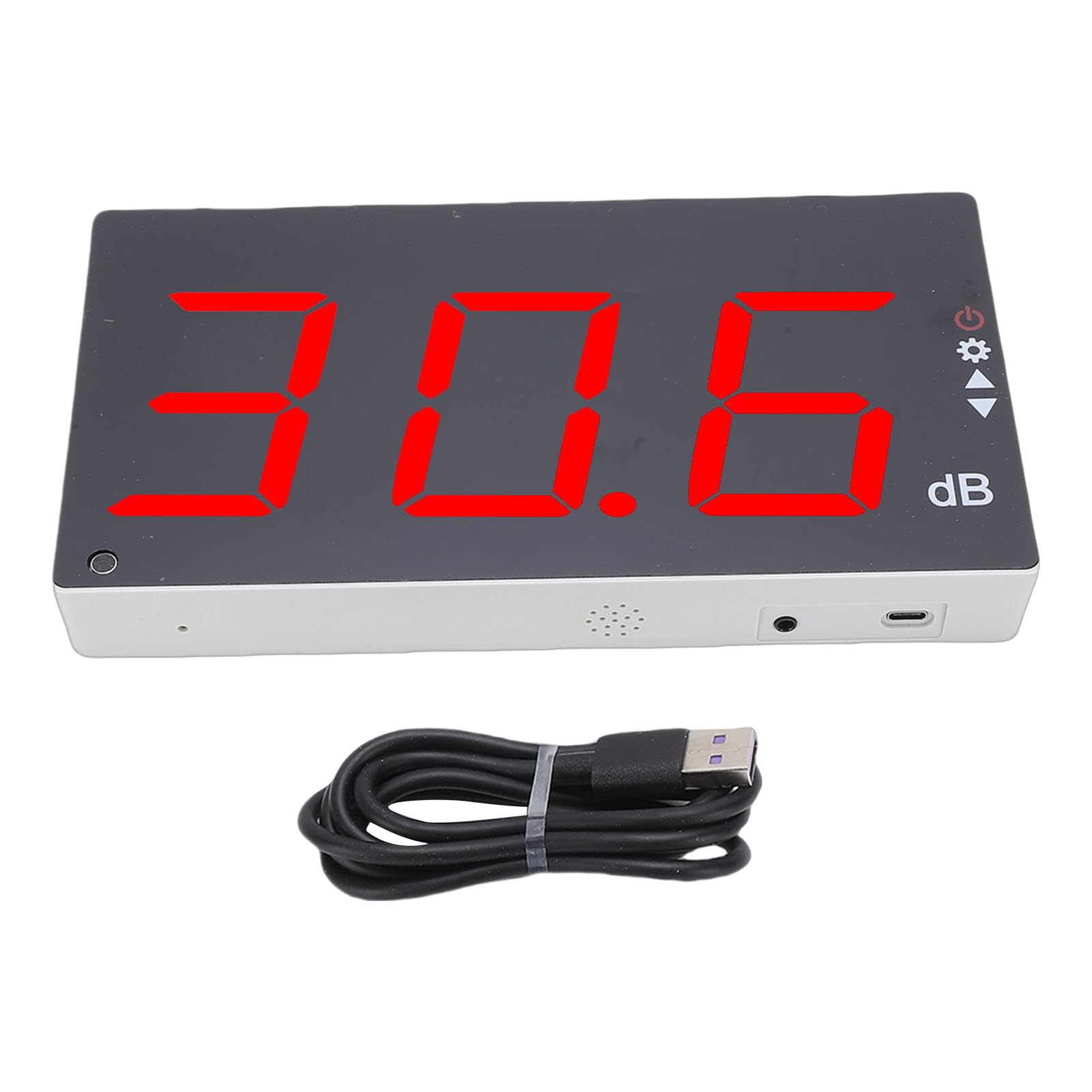 Fafeicy Medidor de Nivel de Sonido con Pantalla LCD de 3 Pulgadas, Probador Digital de Decibelios Medidor de Ruido de Montaje en Pared, Rango de 30-130 DB Probador de Ruido Digital con