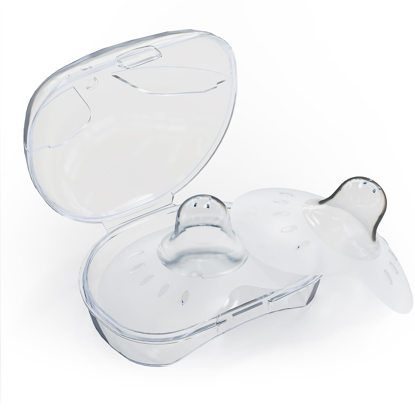Porwke Nipple Shields for Breastfeeding 17mm, 100% Food-Grade Silicone Nipple Shields Without BPA/BPS, Breast Feeding Essentials Includes 2 Shields and Case, Ultra-Thin & Soft, Protect Breastfeeding