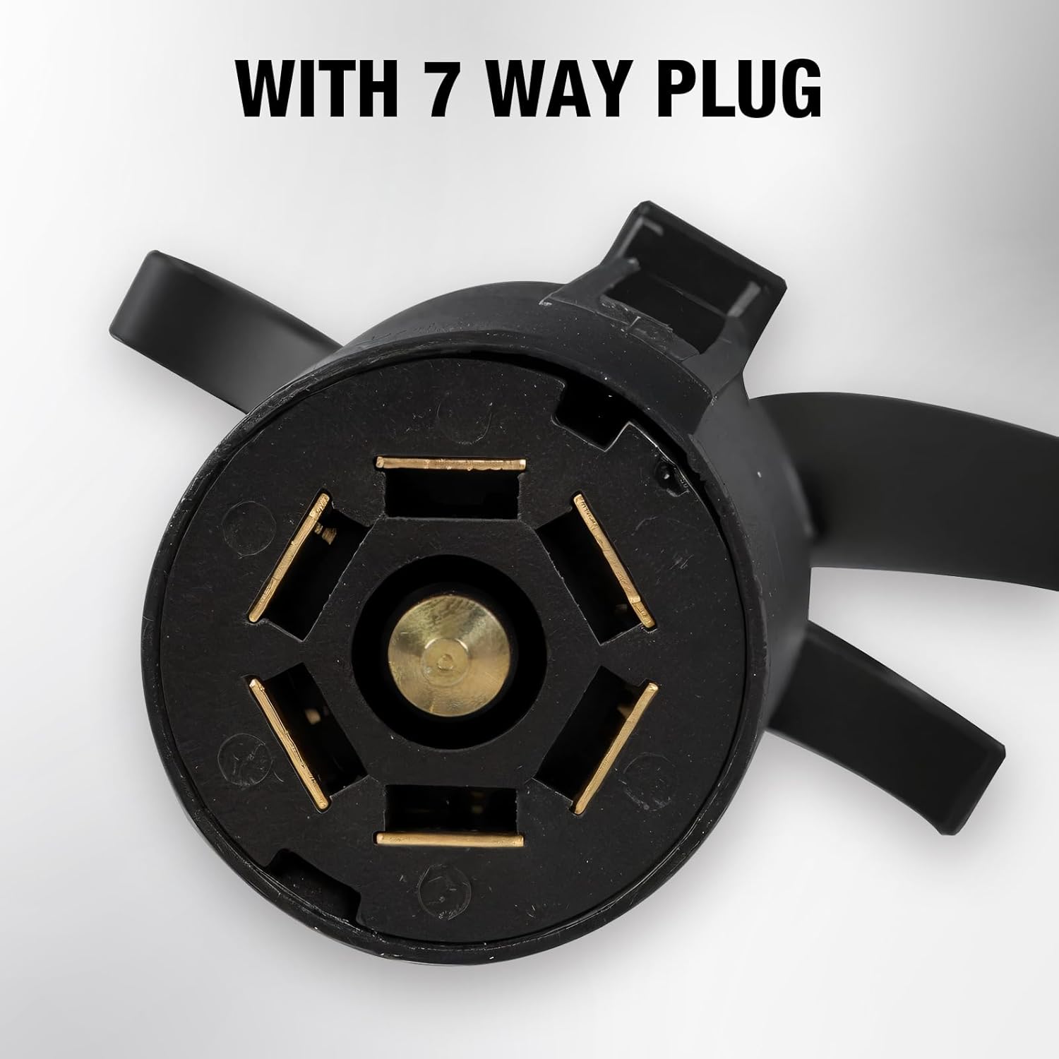 YELLOW JACKET Electric Trailer Jack with 7 Way Plug 5000lbs, Power Tongue Jack 9.84"-33.85" with LED Light and Waterproof Protective Cove for Lifting RV Trailer
