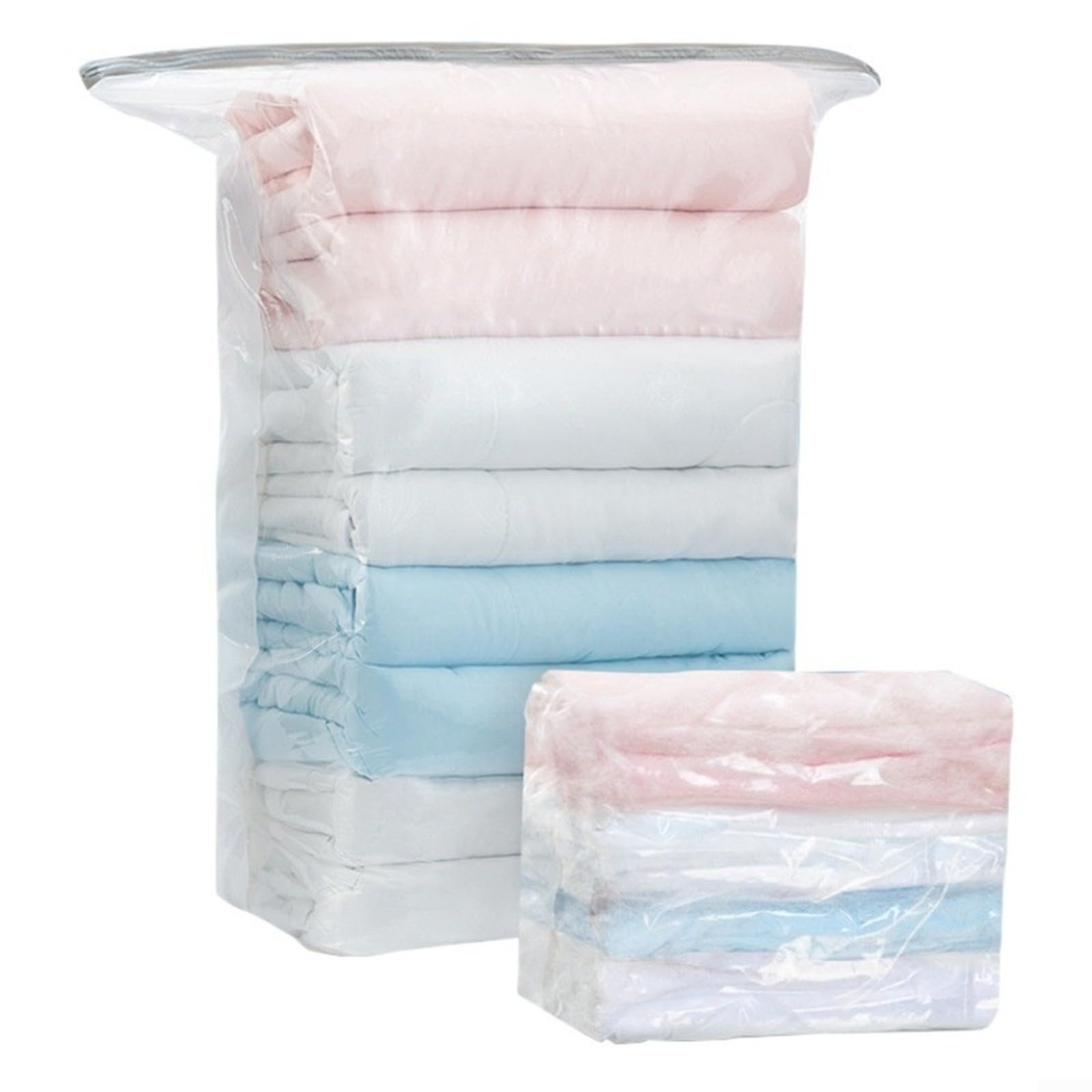 Sac de rangement sous vide 3D contre les placards encombrés et les couettes volumineuses