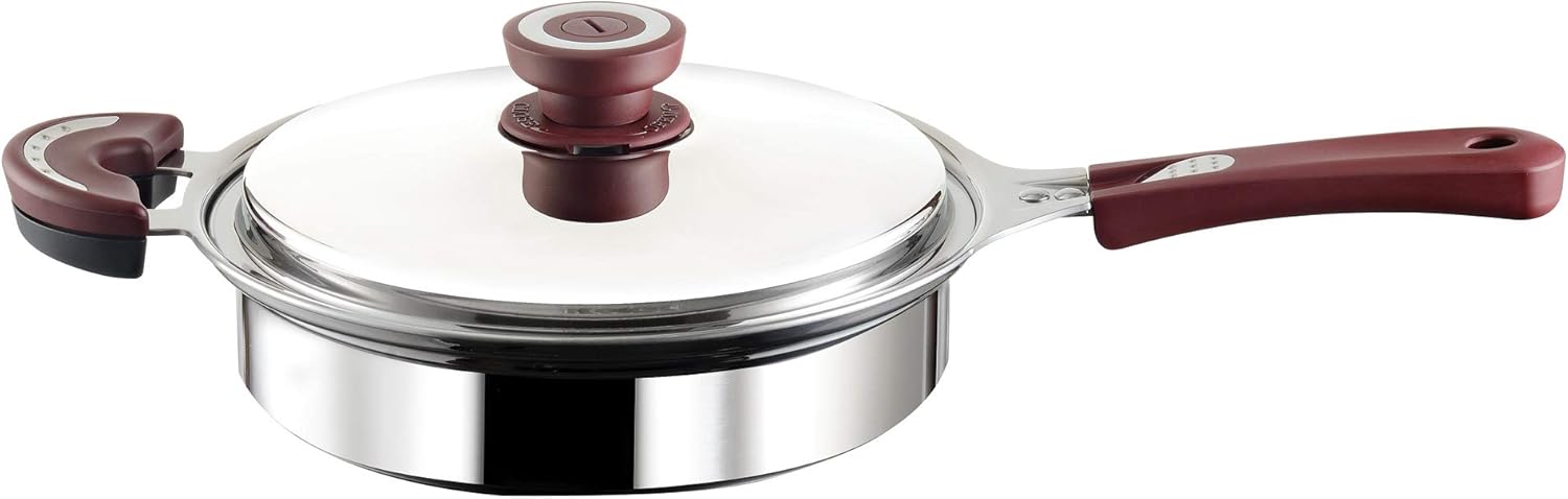 Buffalo Stainlees Steel Stock Pot (10 inch) - Large Soup Pot for Cooking with Lid, Heat-Proof Double Handles for Induction/Electric/Gas Stoves - Dishwasher Safe Cookware