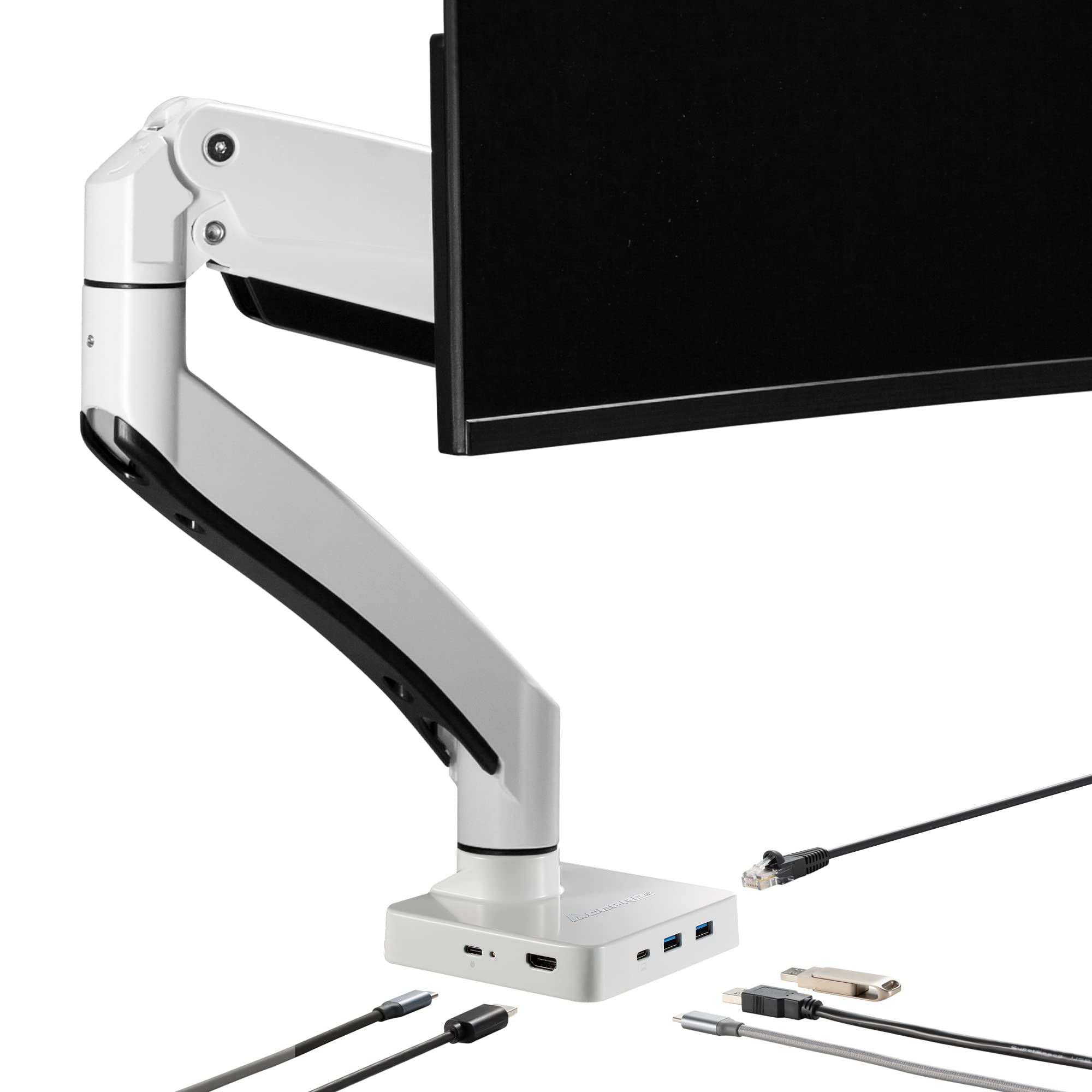 AVLT モニターアーム 1画面シングル 17-59インチ対応 USB-A・C Amazon.com: AVLT Single 49