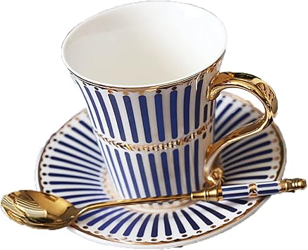 Porcelain British Coffee Cup and Saucer Royal Bone China Tazas De Ceramica Porcelain Espresso Cup