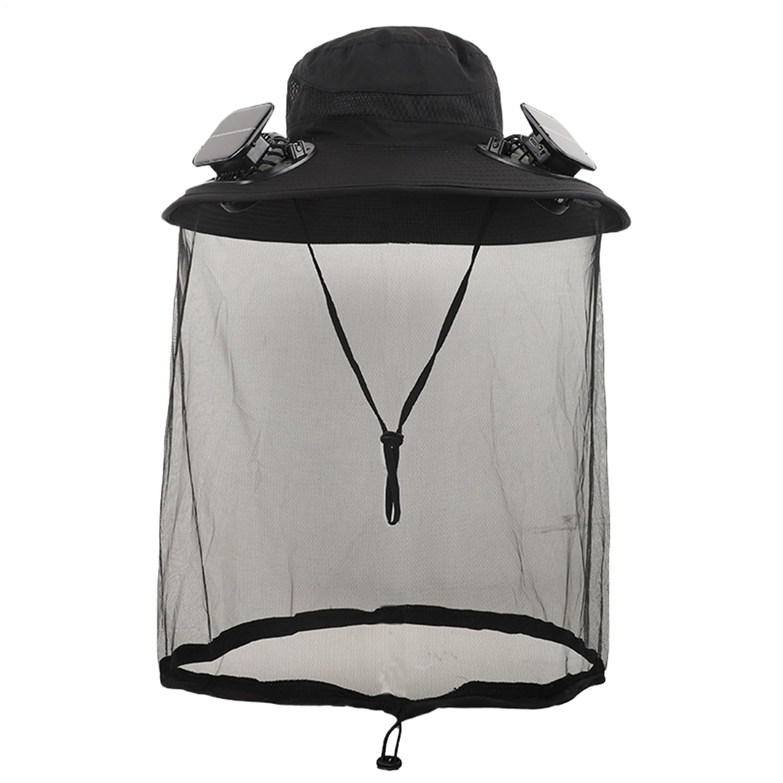 Czapka z wentylatorem solarnym Kapelusz bucket z siatką UPF50+ przewiewny | Przewiewny, Wodoodporny Kapelusz typu Bucket Dla kobiet i mężczyzn sporty outdoor wędrówki plaża biwak