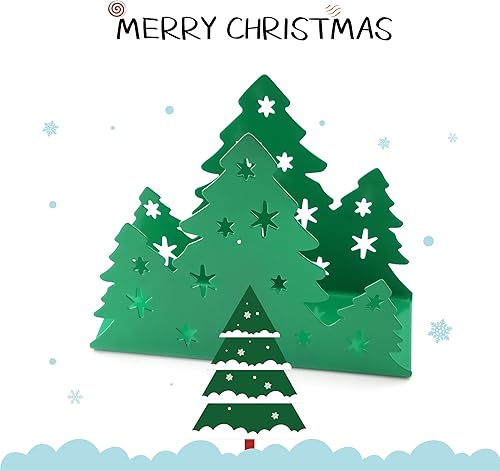 Vista 25 de Lysenn Servilletero navideño para mesas, dispensador de pañuelos para encimera de cocina, acero inoxidable resistente mejorado, almacenamiento