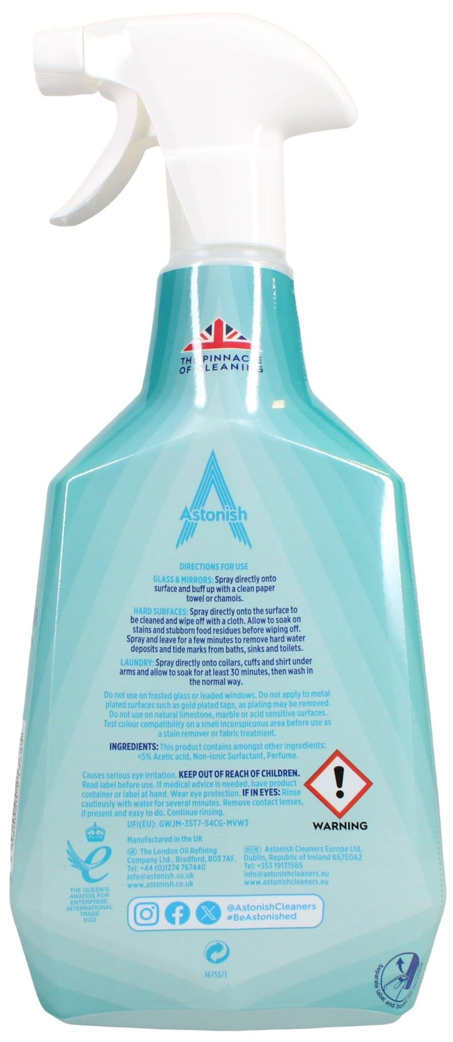 Astonish Wielofunkcyjny Płyn Do Czyszczenia Powierzchni Na Bazie Octu 750ml