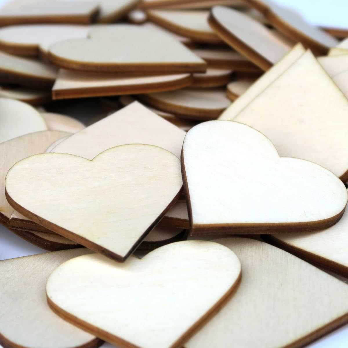 Holz Herzen - 1-60cm Streudeko Basteln Deko Tischdeko, Größe:Herzen 60cm, Pack mit:10 Stück