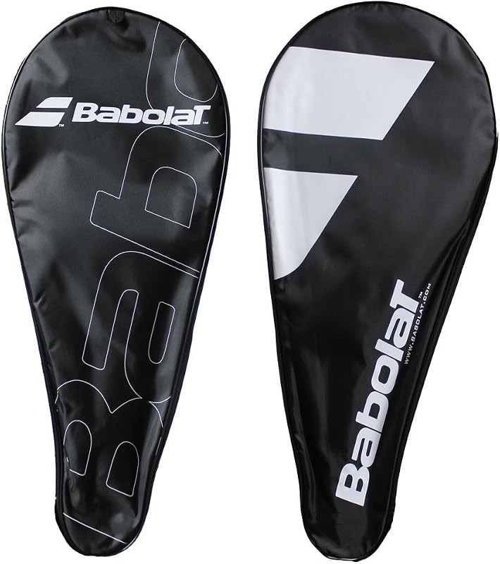 BABOLAT Tennis Racquet Cover with Shoulder Strap - Nylon (Black/White)