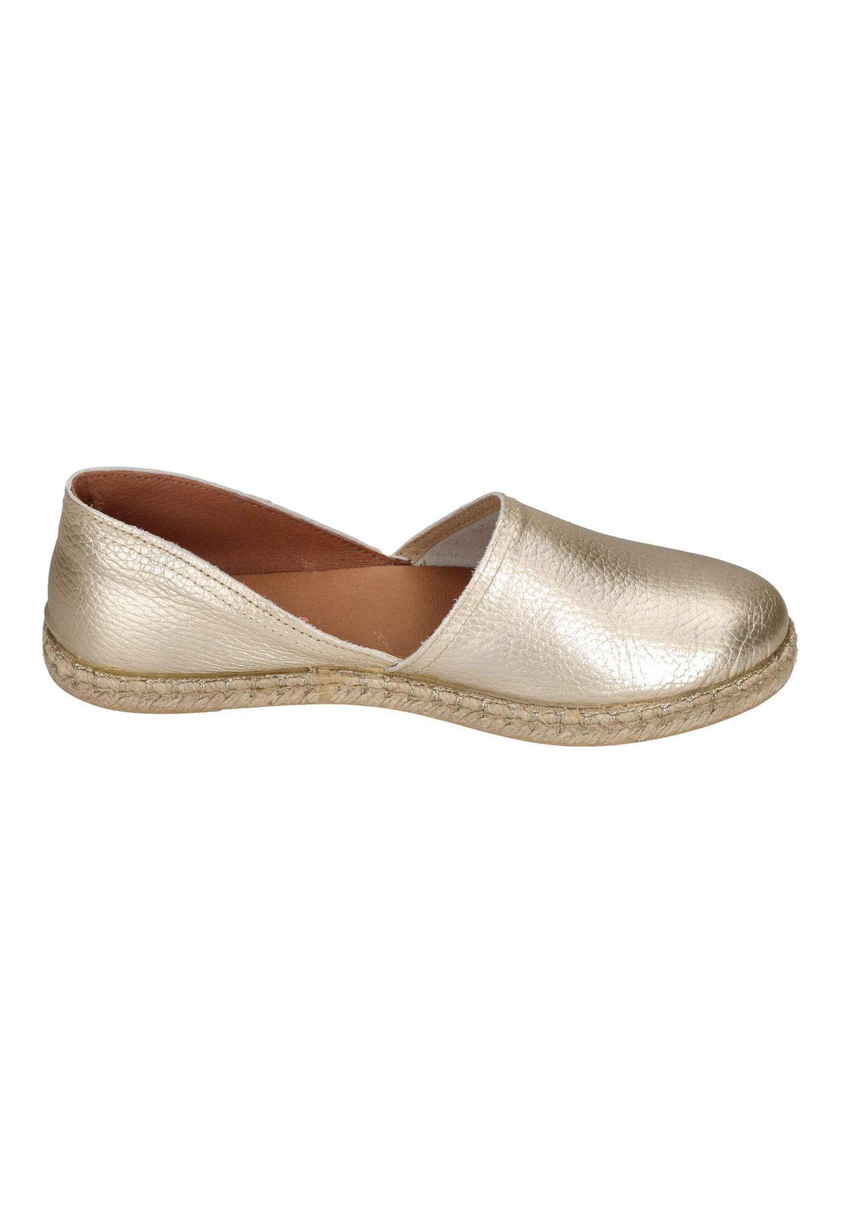 VERBENAS Espadrilles da donna Carmen nucleo Metal gal ORO