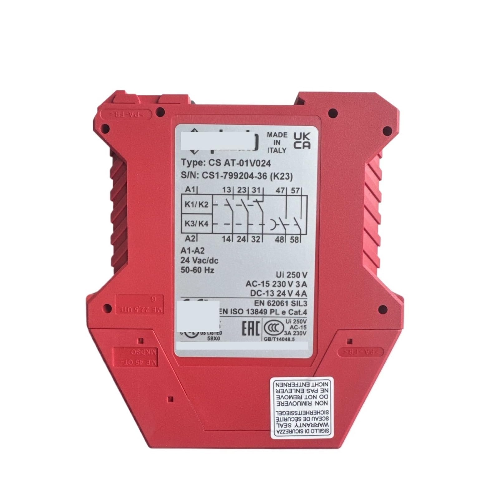 HEXEH Modulo relè di Sicurezza Interruttore di Sicurezza CS AT-01V024 Componenti elettronici Relè Multiuso for l'industria, la casa, macchinari, ECC.