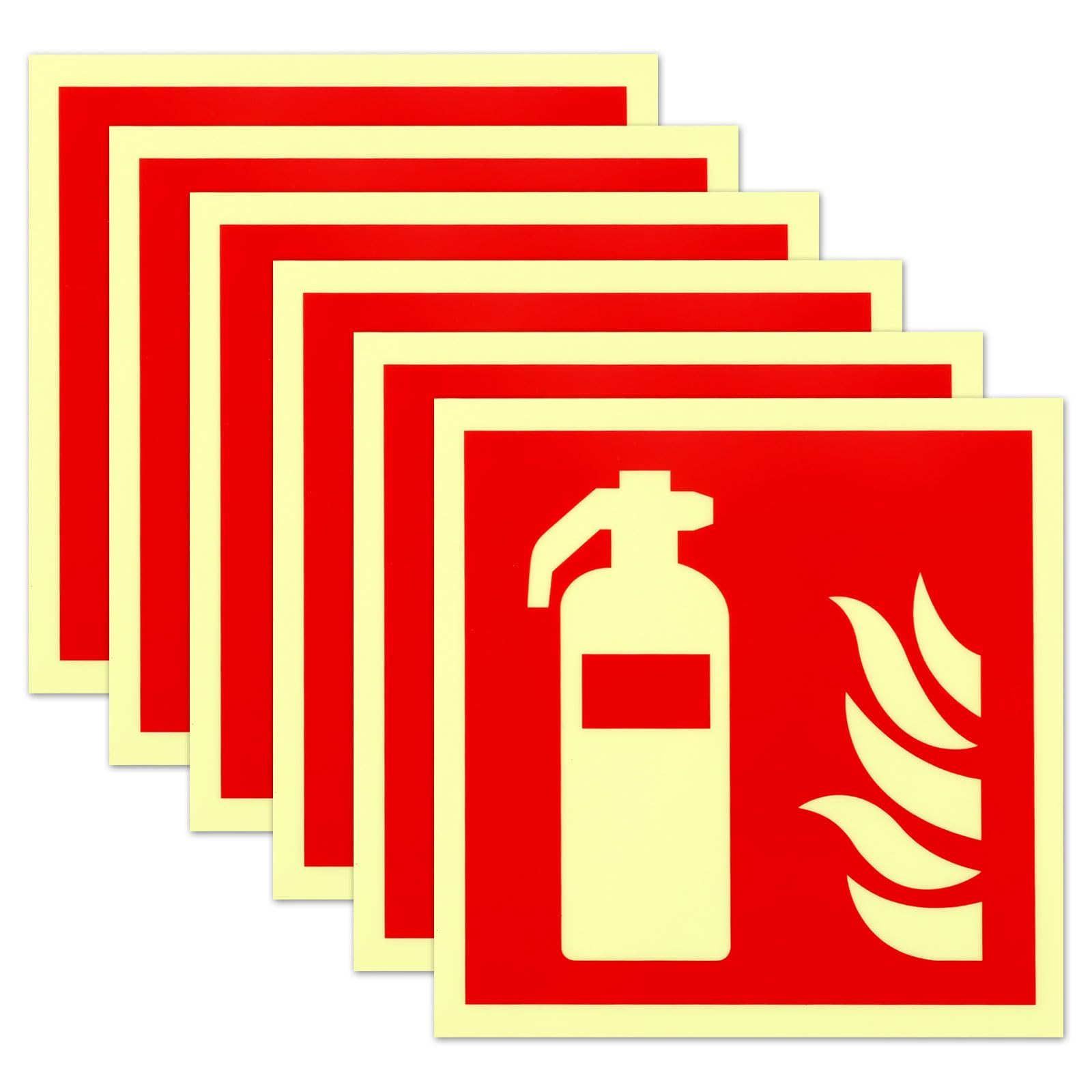 Cartello in vinile con estintore, adesivo da parete per finestre, negozio, segnaletica di sicurezza per luoghi di lavoro, segnaletica di sicurezza antincendio, cartello rosso con estintore - Italia