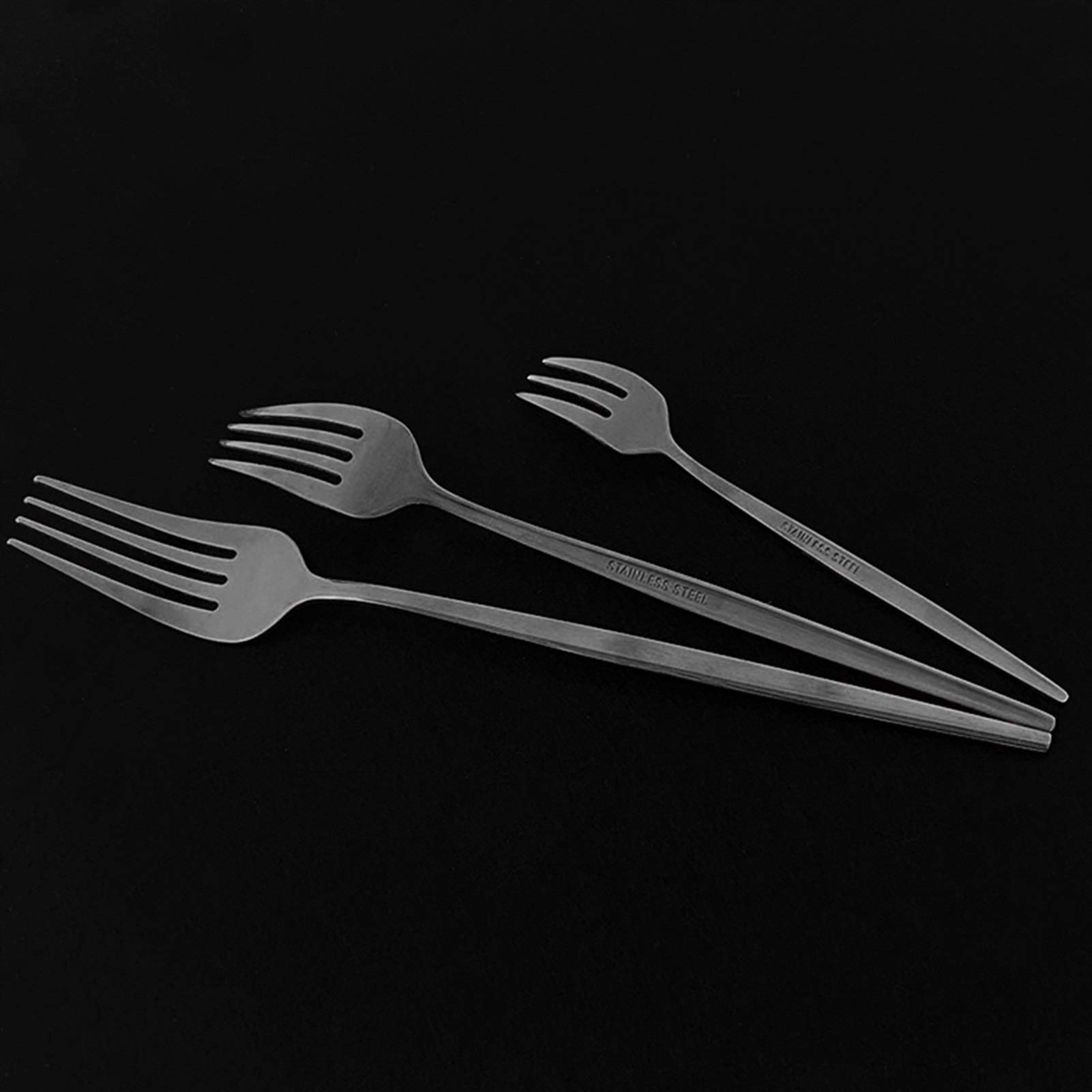 Couverts de vaisselle de luxe Noir Set 18/10 en acier inoxydable à couverts de la fourche de la fourchette de la fourchette for la cuillère de cuisine de cuisine (Color : 4Pcs White Gold)