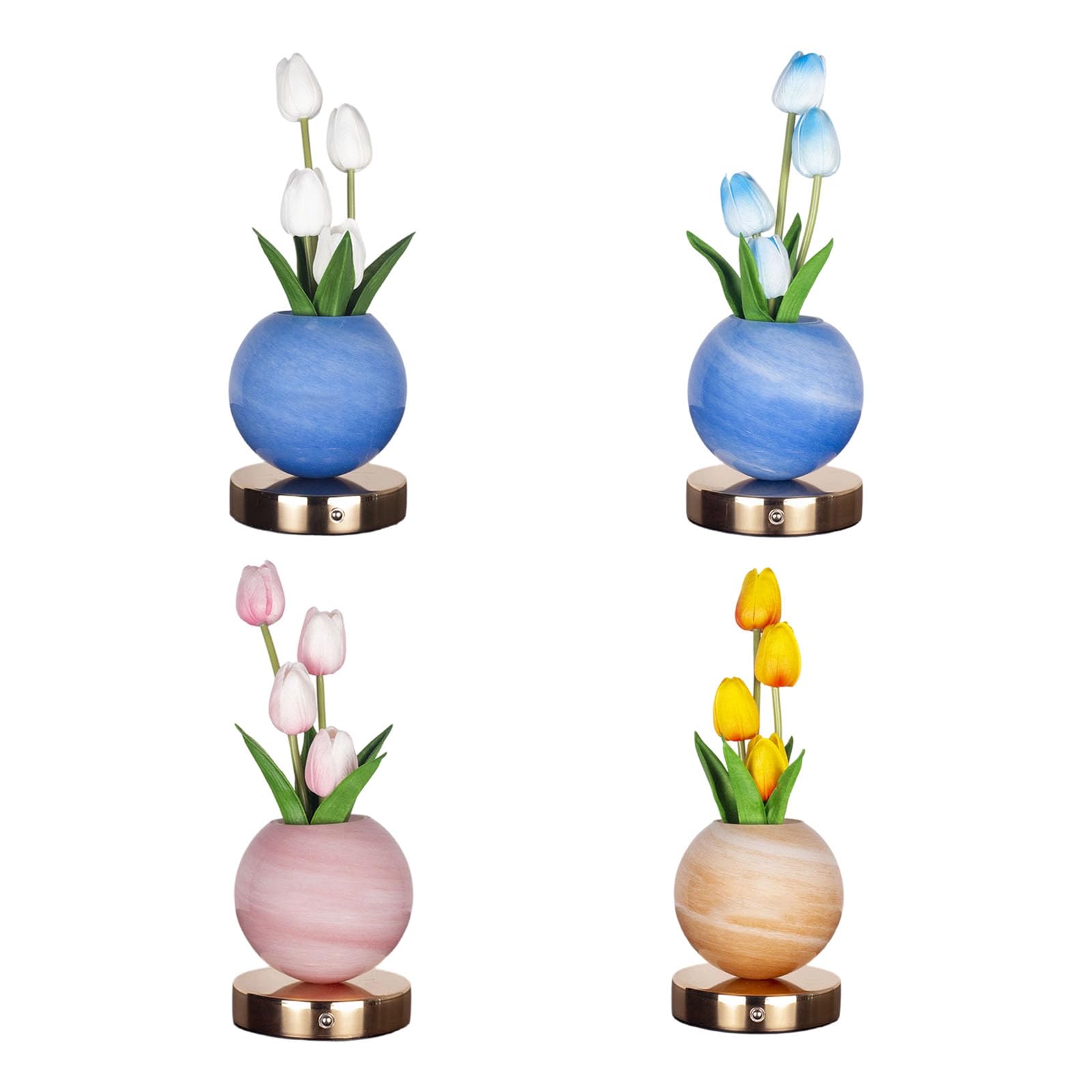 Lampade da tavolo con fiori artistici, lampada da comodino, perfetta per la camera dei bambini e le feste, lampada decorativa per camera da letto