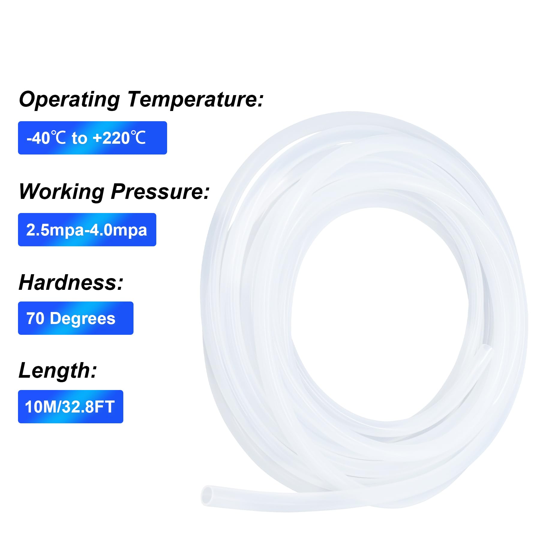 Tubos de silicona de grado alimenticio de 9 mm x 12 mm, longitud de 10 metros, tubo de goma de silicona flexible para manguera de aire, tuberías de agua