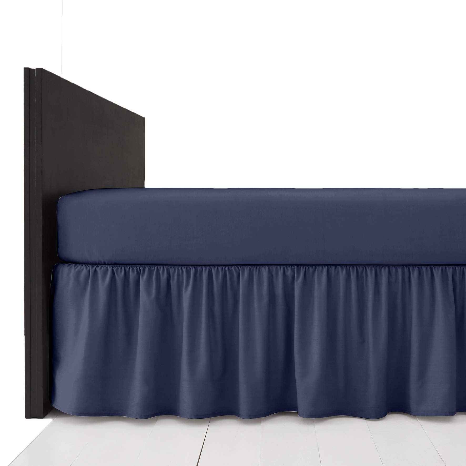 Amigozone Damin Plain Pollycotton Frilled Bed Base Valance Sheet (, King)