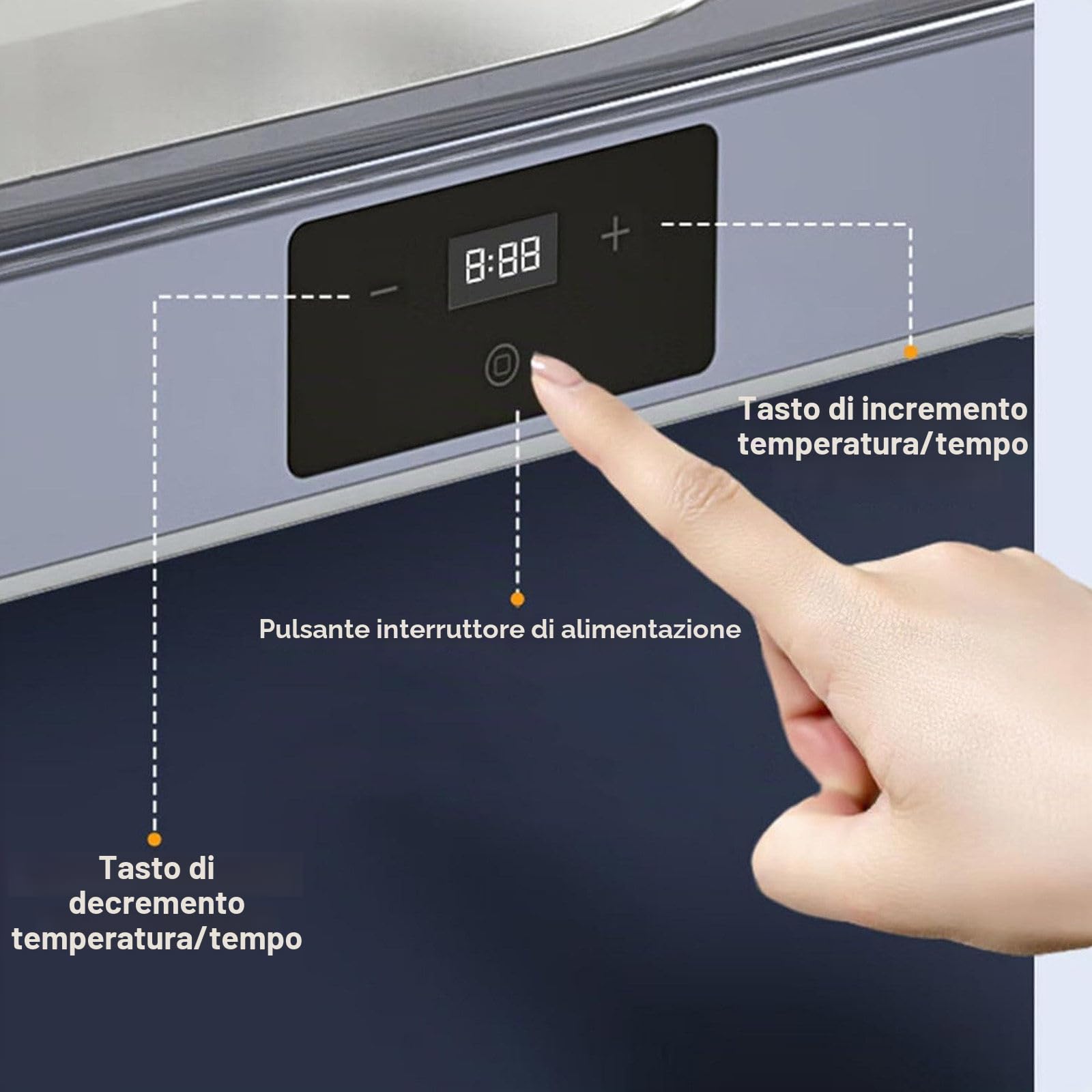 Scatola Di Lievitazione per Panificazione 40L,Scatola Di Fermentazione per Impasto Di Pane E Pizza,Con Vassoio Di Fermentazione Trasparente a 3 Strati,Display Touch,Per Preparazione Di Pane