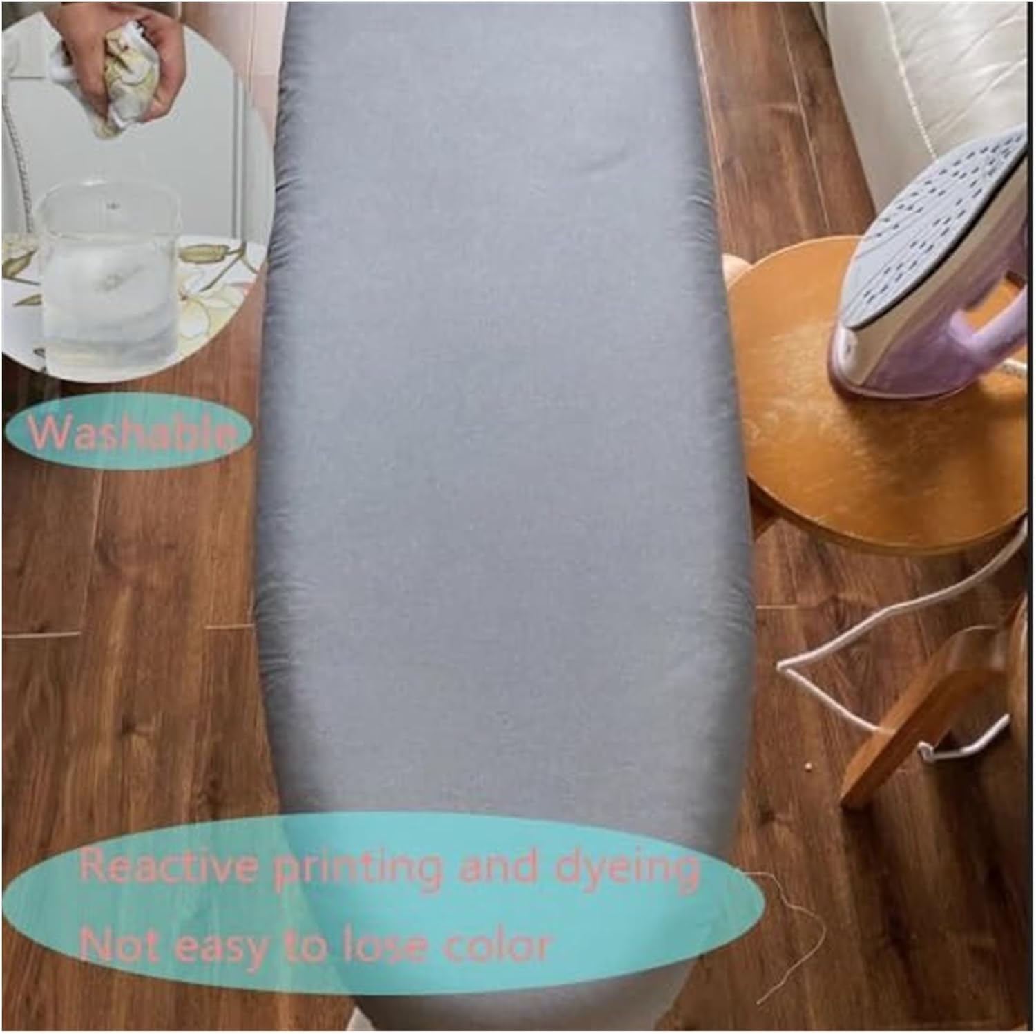Ironing board cover, 32x12inch 36x13inch 38x13inch 42x13inch 43x14inch 48x15inch Iron Board Replacement Cover, Adjustable Ironing Pad(38x13inch)