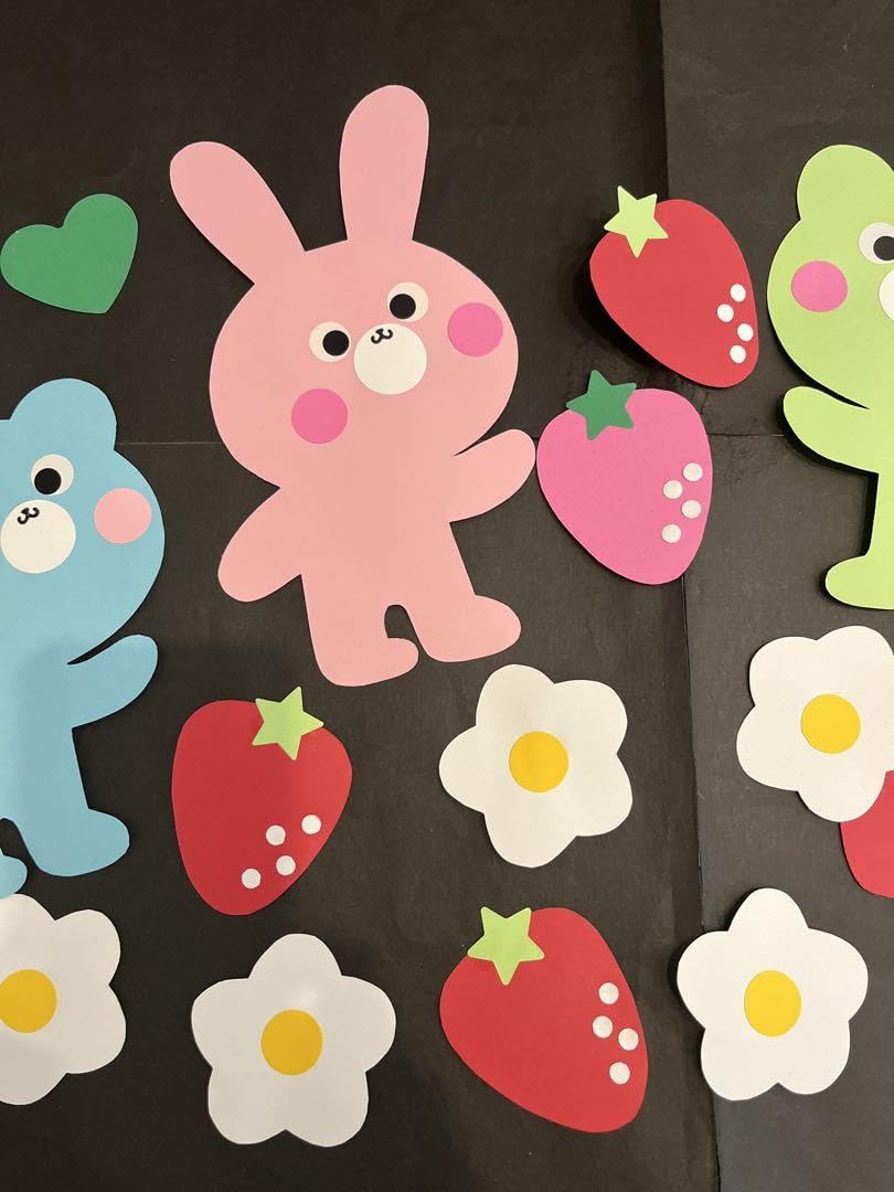 Amazon.co.jp: No.672 春の壁面飾り いちご 3月壁面 4月壁面 5月