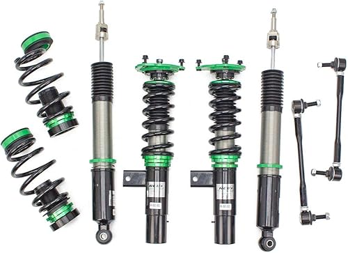 Rev9 R9-HS2-033_6 Hyper-Street II Kit de bajada de suspensión de coilover de amortiguador, amortiguador mono-tubo con ajuste de rebote de 32 clics,