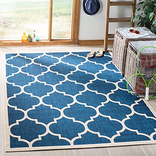 Safavieh Mónaco Multiusos Interior Al Aire Libre Alfombra, Azul Beige, 78 X 152 Cm Safavieh Mónaco Multiusos Interior Al Aire Libre Alfombra, Azul Beige, 78 X 152 Cm
