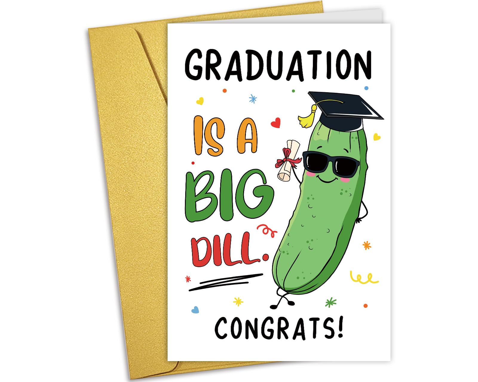 Nchigedy Funny Graduation Card for Him Her, Humor Congratulation Grad Cards for Friends, Congrats Grad Cards for Son Daughter, Graduation Is A Big