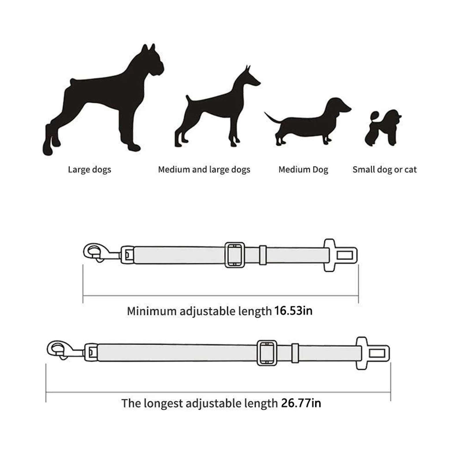 Réglable Pet Cat Chien Voiture Ceinture de sécurité Siège pour Animaux de Compagnie Véhicule Harnais pour Chien Clip de Plomb Levier de sécurité Traction