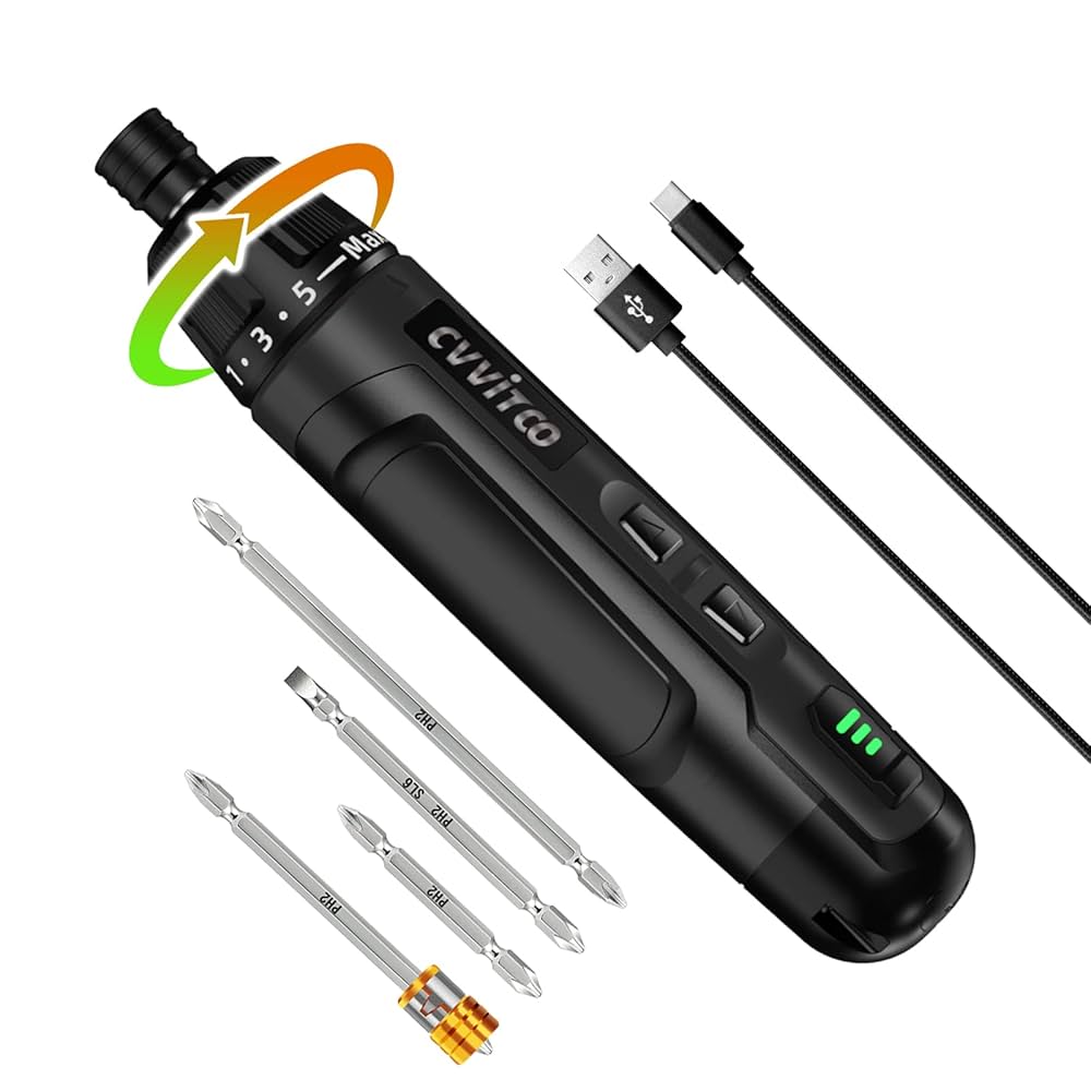 Amazon | 3.6V コードレスドライバー CVVITOO 電動ドライバー