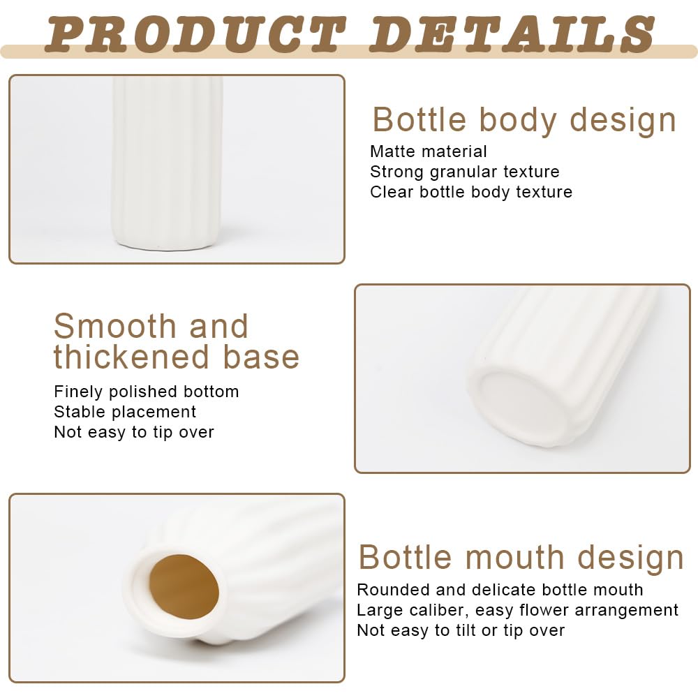 12pcs Piccoli Vaso in Ceramica Bianco per Decorazione Della Tavola | Piccoli Vasi per Fiori per Centrotavola, Mini Vasi Decorativi in Ceramica, Bianco Piccolo Vaso di Fiori, per Floreale Nuziale