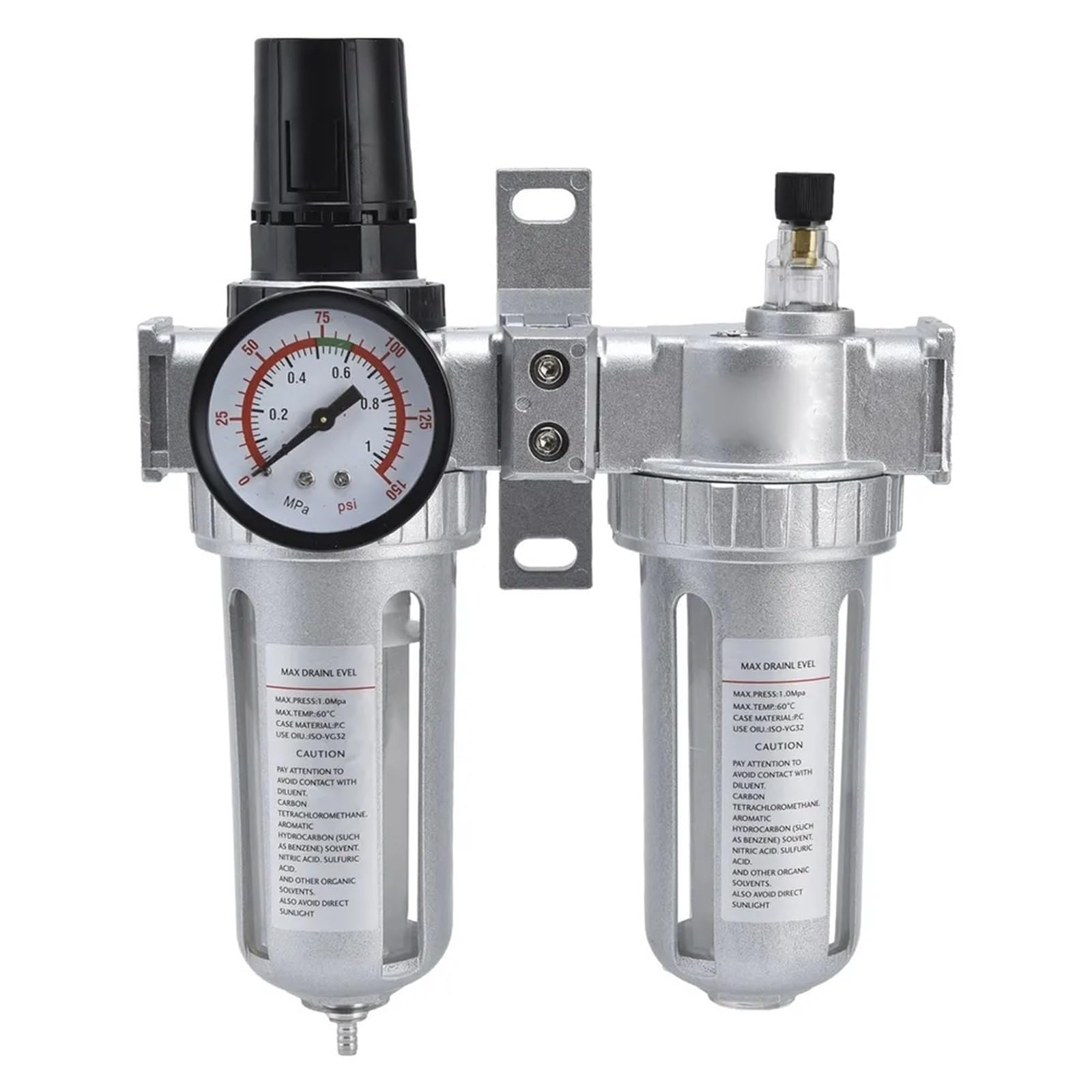 Jwvialel Sm20 Pm20 Sfr2000 Sfr3000 Sfr4000 1/4 3/8 1/2 Inch Air Compressor Oil Lubricator Water Trap Filter Regulator 1Pcs(Sm20 Pm20)