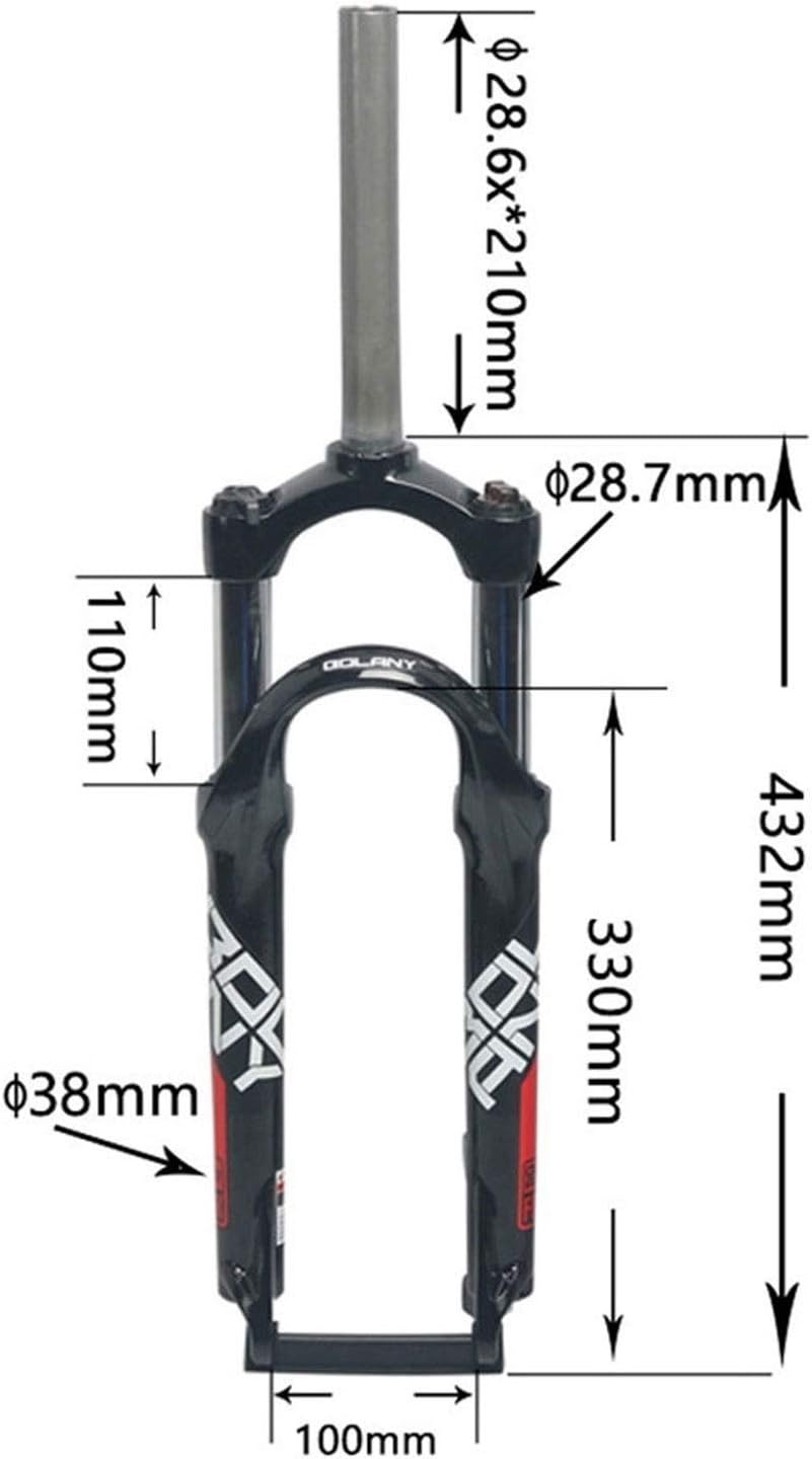 24インチ マウンテンバイク フロントフォーク メカニカルフォーク アルミ合金 ショルダーコントロール ストレートチューブサスペンシ