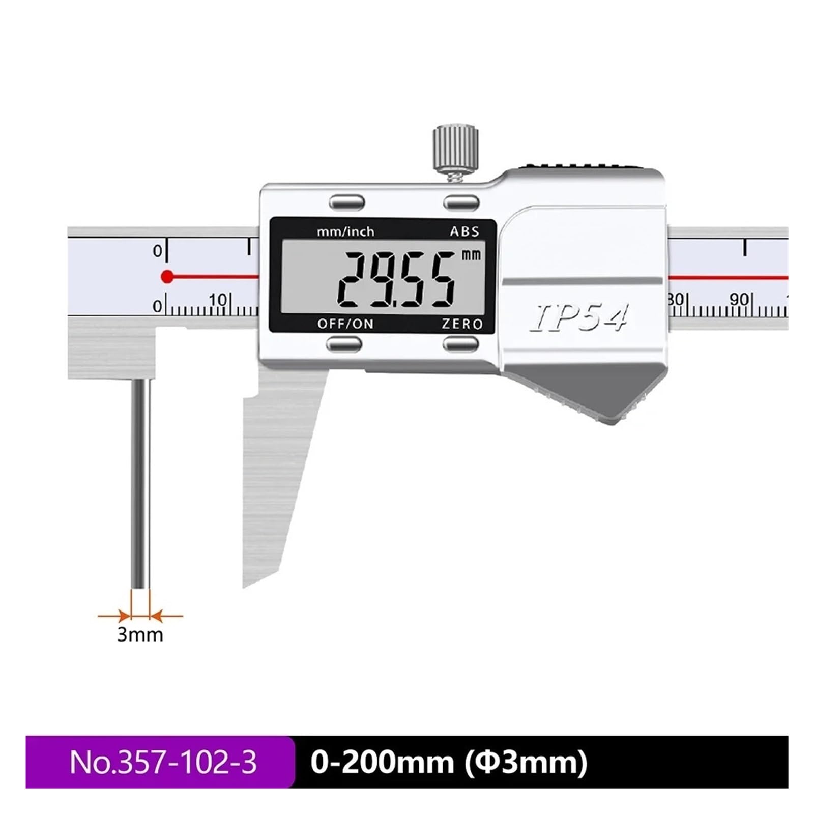 Grubość ścianki rurki cyfrowy wyświetlacz suwmiarka grubość rury 150 mm 200 mm 300 mm suwmiarka elektroniczna (0-200 mm 3 mm)