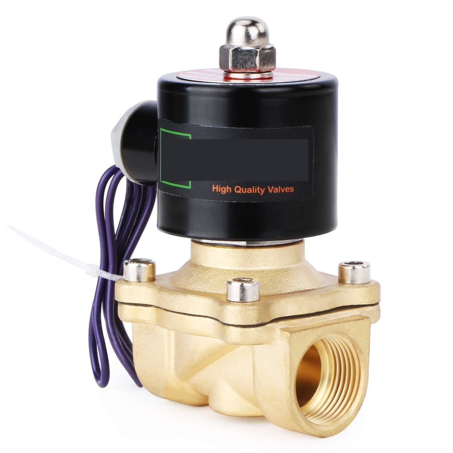 Électrovanne laiton 12V N.C. air eau carburant voiture vanne