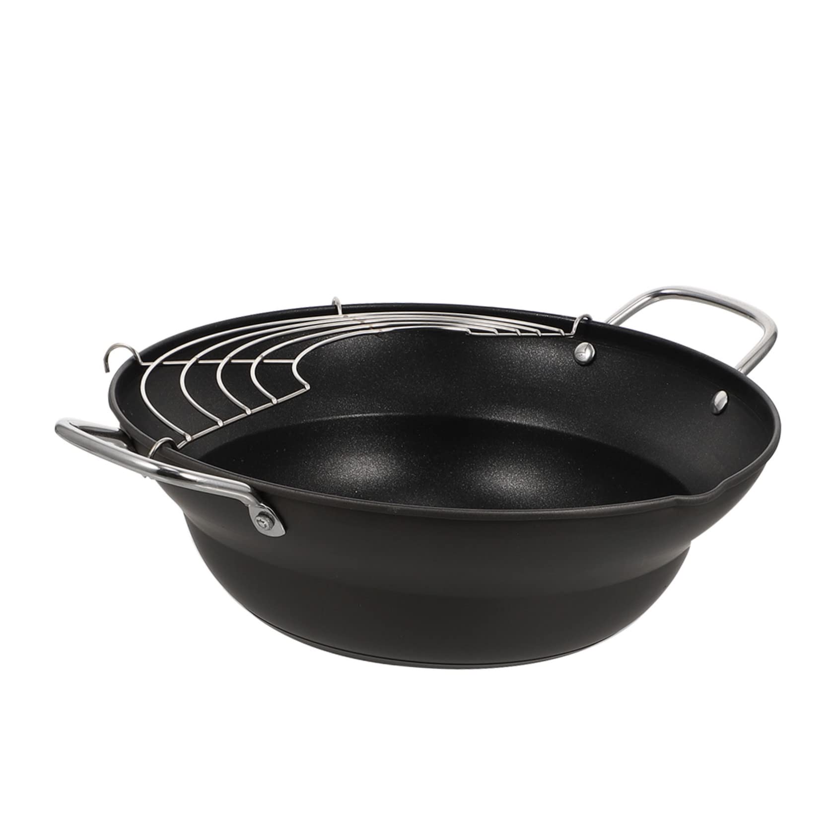 Mobestech Portable Non-stick Frying Pan Mini Electric Deep Fryer Japanese Tempura Fryer for Home Use