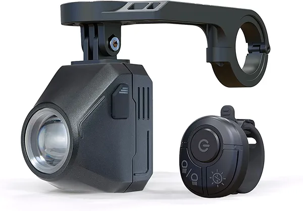 1600 Lumen Bike Lights for Night Riding 4000mAh Rechargeable Bicycle Light with Remote Control, IP66 Waterproof Super Bright Underneath Mounted Bike Headlight, Cut-Off Low/High Beam