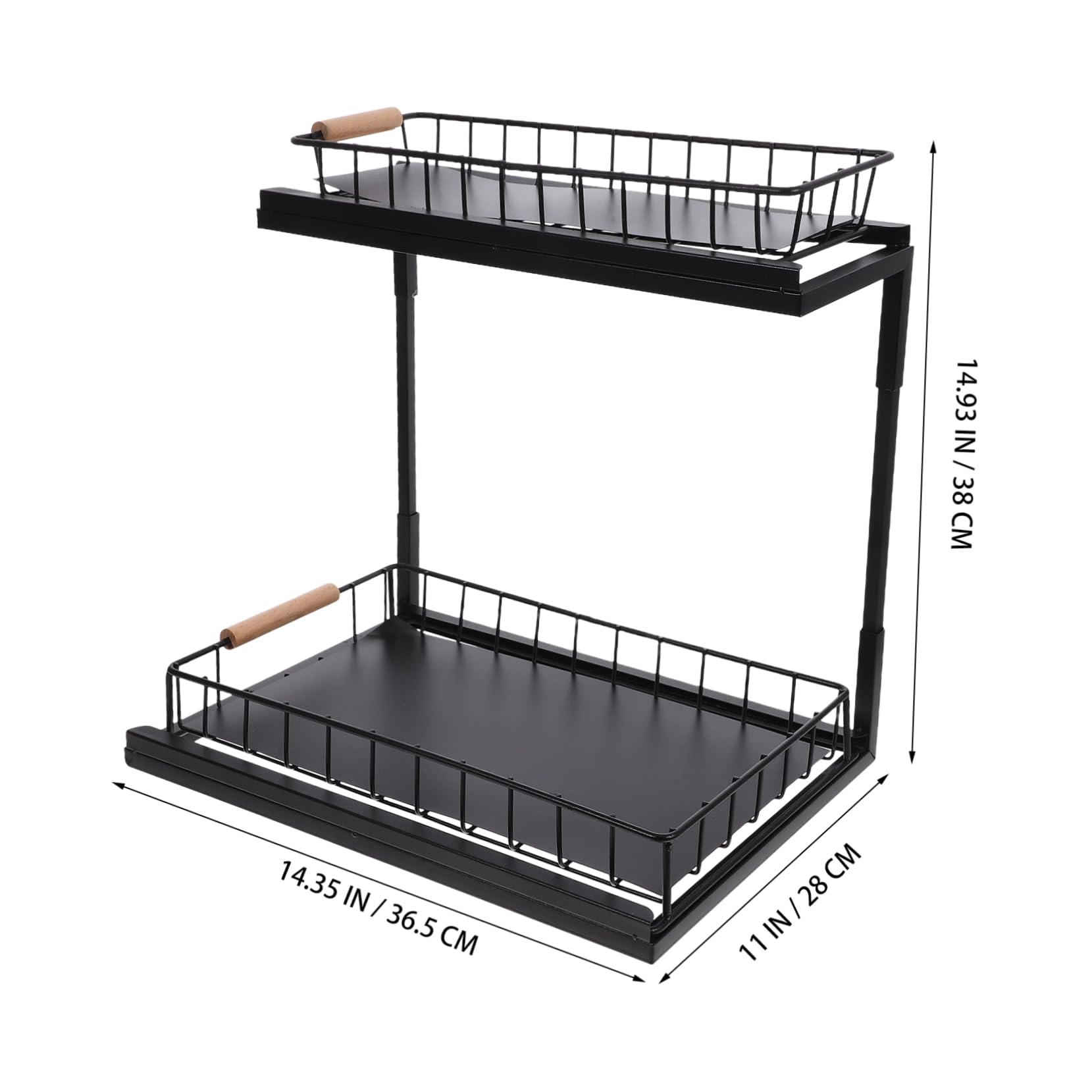 PRETYZOOM Bathroom under Sink Organizer over Sink Shelf Spice Rack Storage Rack 2-tier Cabinet Organizer Kitchen Supply