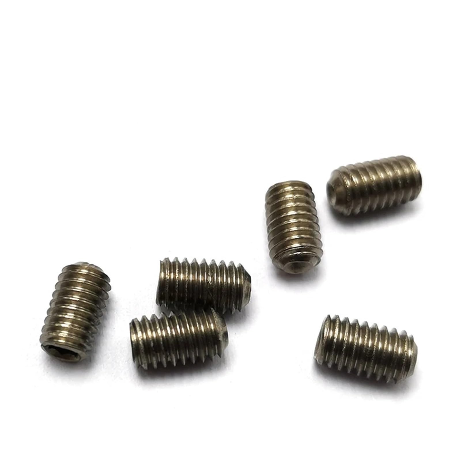 Vis sans tête en Titane M1.6-M8, vis de réglage Plates à Douille hexagonale Gr2-Ti, E021(M1.6x2-50 Pieces)