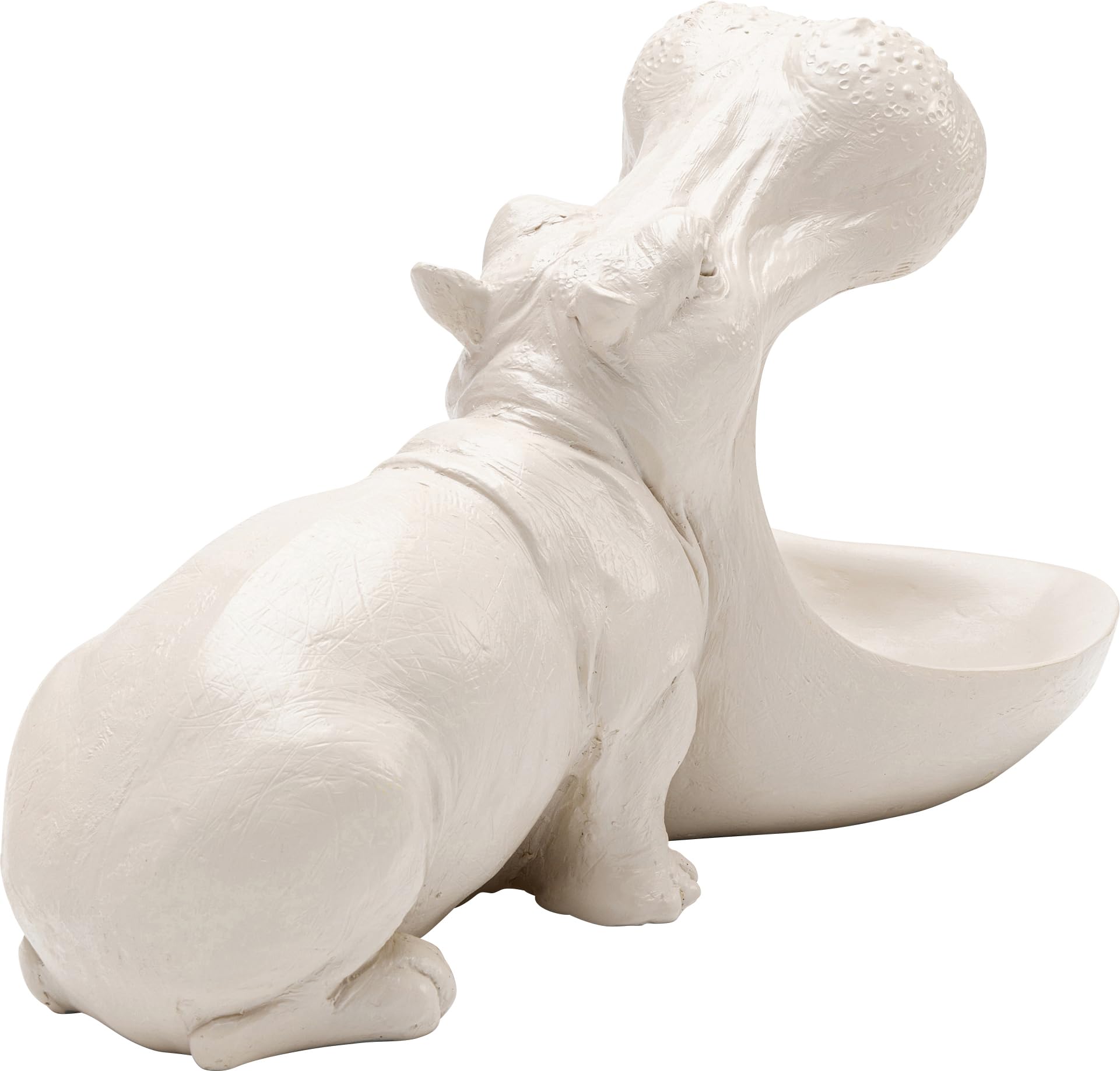 Kare Design Deko Figur Hungry Hippo, Greige, Deko Objekt, Wohnaccessoires, Schlüssel Ablage, Nilpferd, Tiermotiv, 17x14x27 cm (H/B/T)