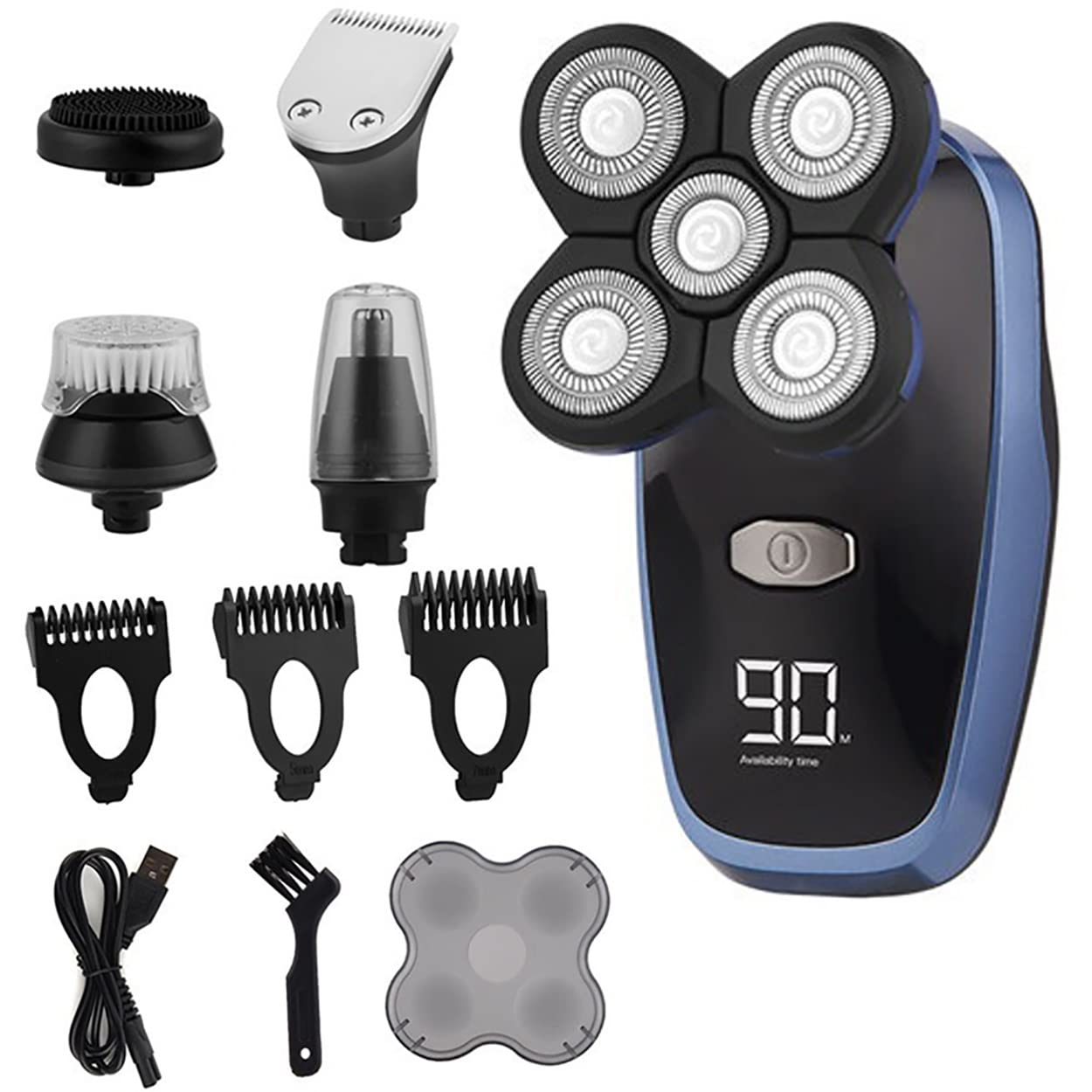 Head Shavers for Bald Men Electric Shaver Men Bald Clipper Beard Nose Hair Trimmer 5D Floating Heads Razor