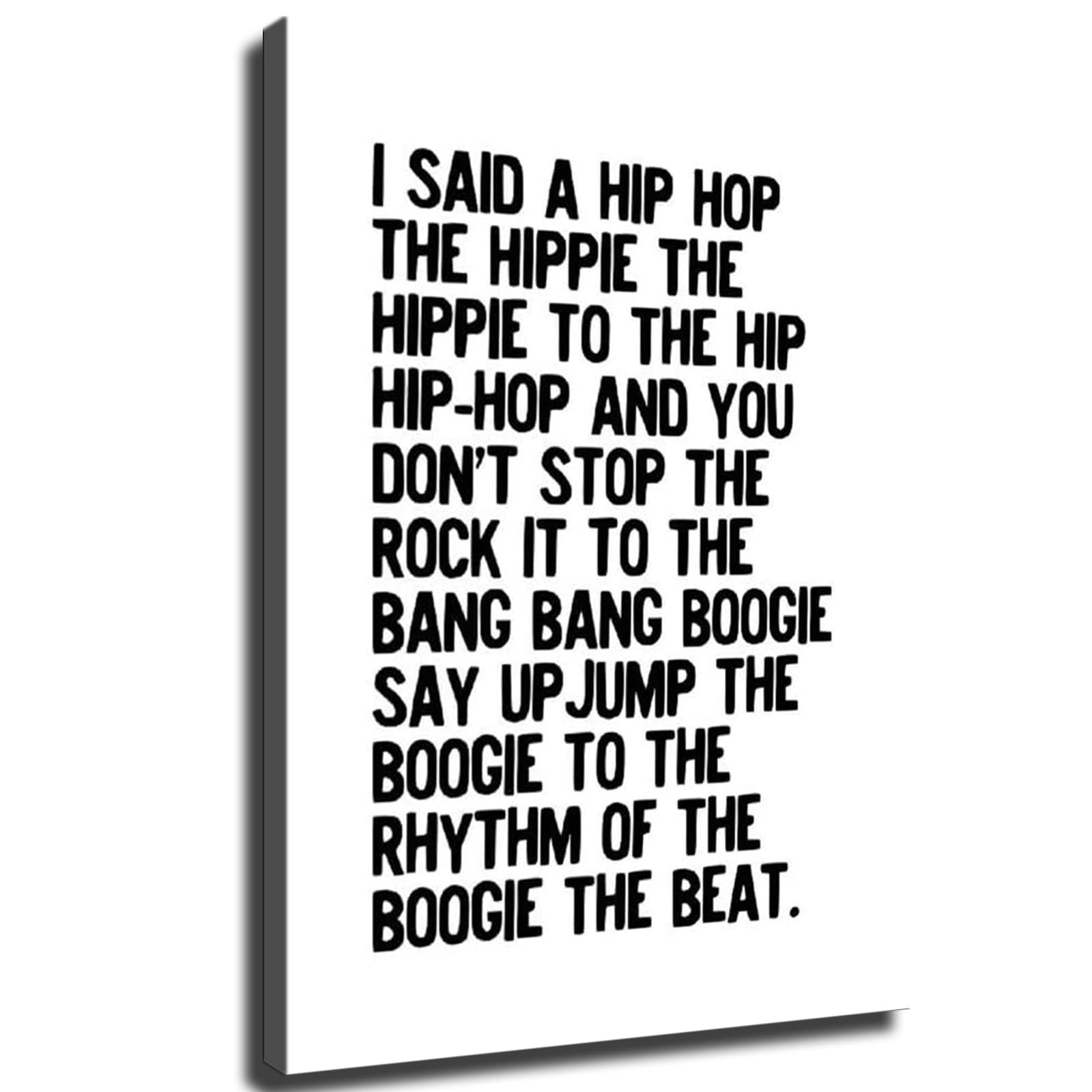 Famous Scenery Wrapped Canvas Rappers Delight Sugar Hill Gang Lyric Art Music On Canvas Modern Wall Art Decor Wooden Framed Frameless and Framed Hanging (20×30inch-No Framed)
