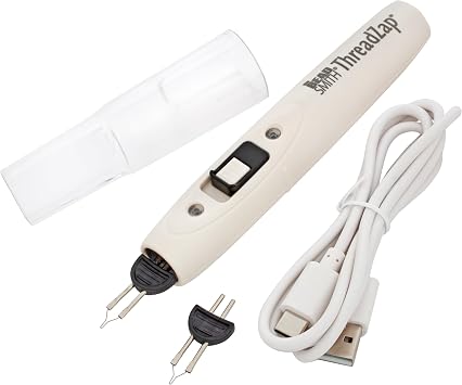 The Beadsmith Rechargeable ThreadZap Craft Burner Thread Zapper for Finishing Bead Weaving & Stringing Projects, Instantly Heats, 1112F Maximum Temperature, Includes Replacement Tip & USB-C Cable