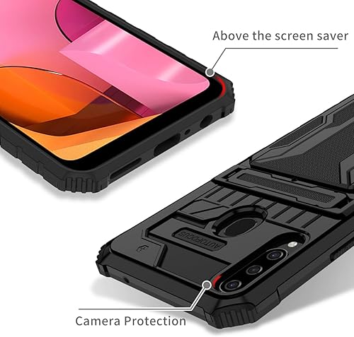 Miniatura 2 de Funda de teléfono para Galaxy A20S, Samsung A20S SM-A207F con protector de pantalla, cartera desmontable para tarjeta de crédito con soporte