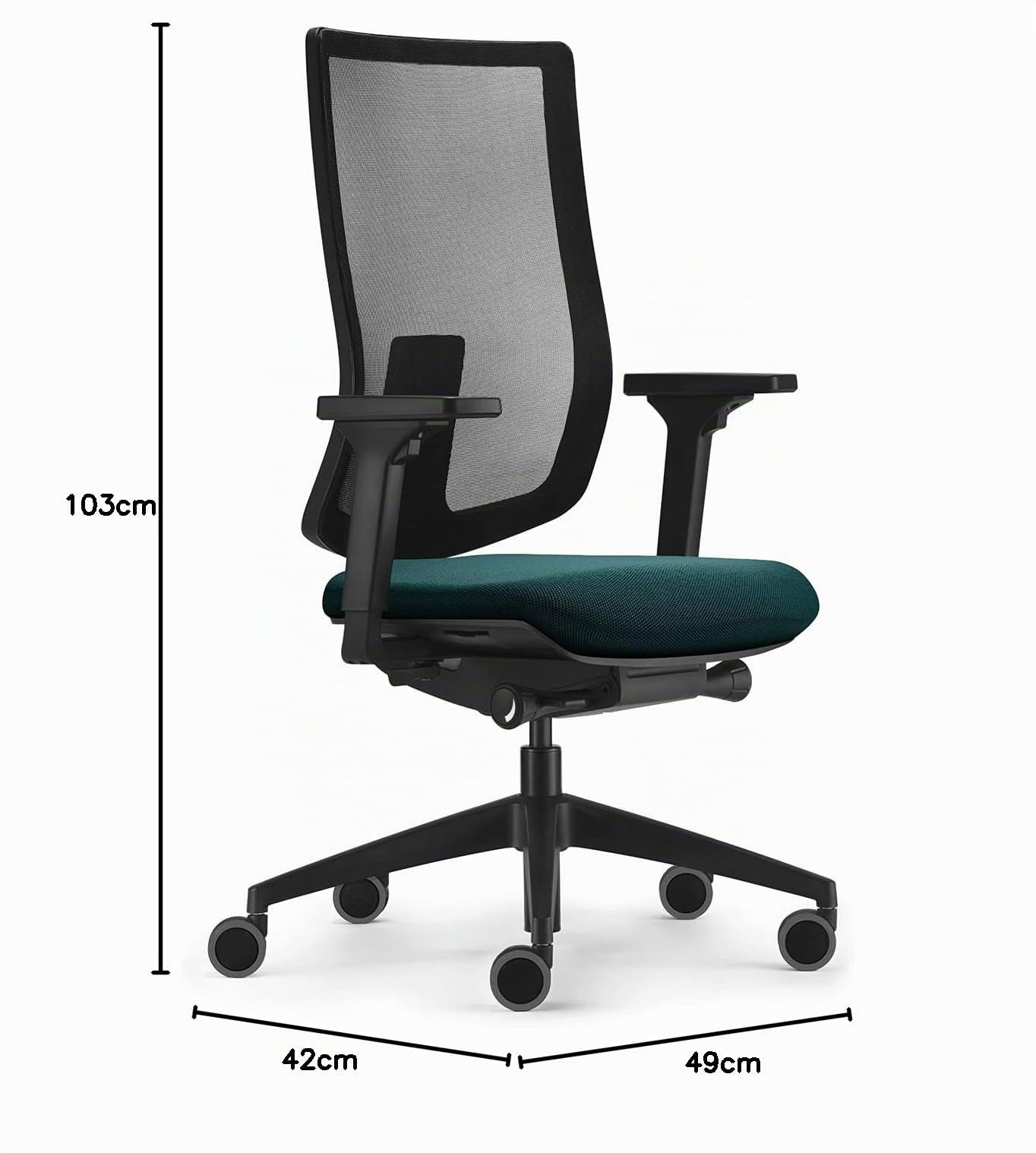Sedus, Se:do PRO Light 2, sedia da ufficio ergonomica, membrana a rete, petrolio, regolabile in altezza