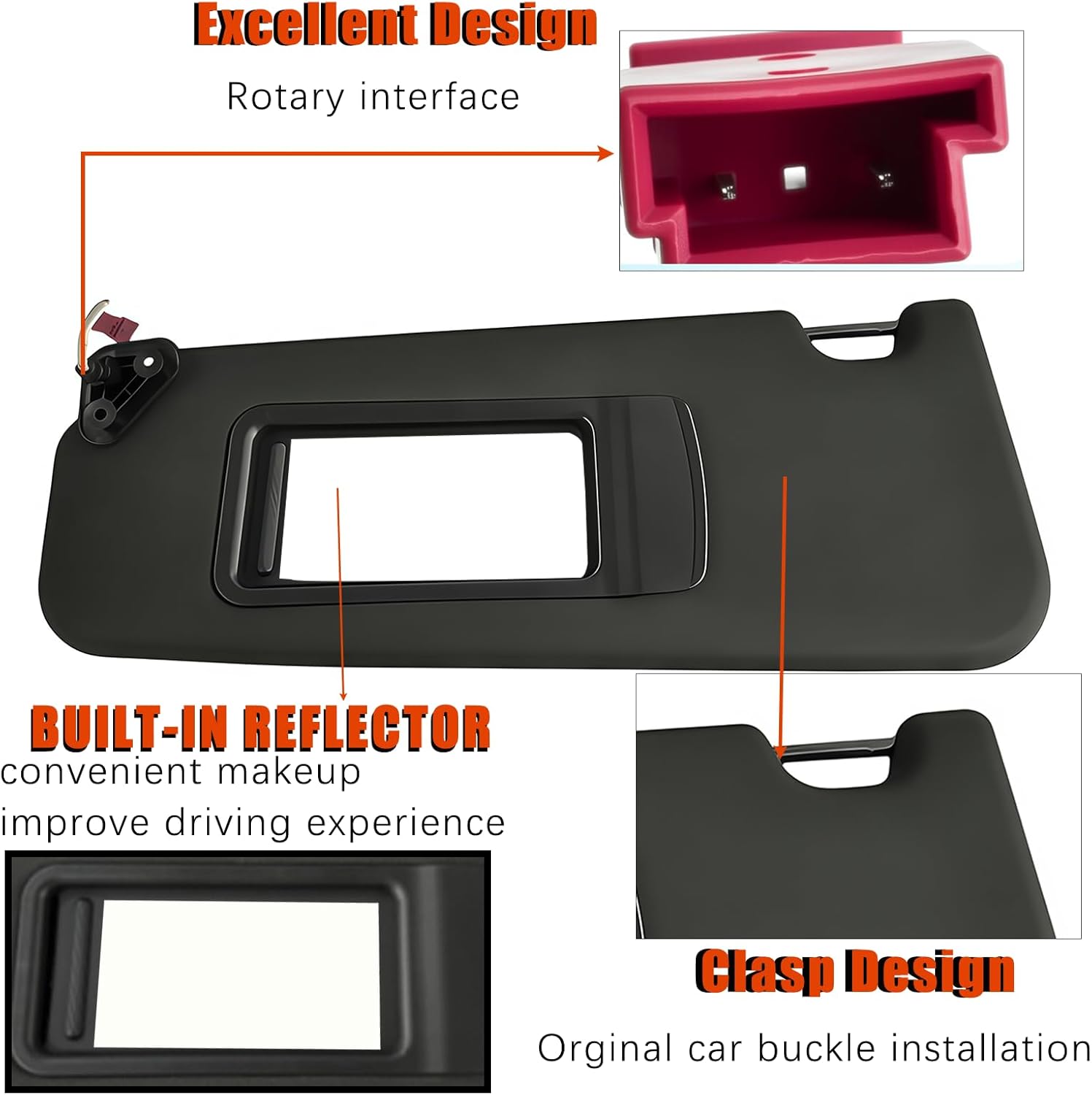Driver Left & Passenger Right Side for bmw e90 Sun Visor Compatible with BMW 3 Series E90 Sedan E91 Touring 2006 2005-2011/ X1 E84 for bmw e90 sun visor with Mirror Front Sun Protection Shade Sunshade