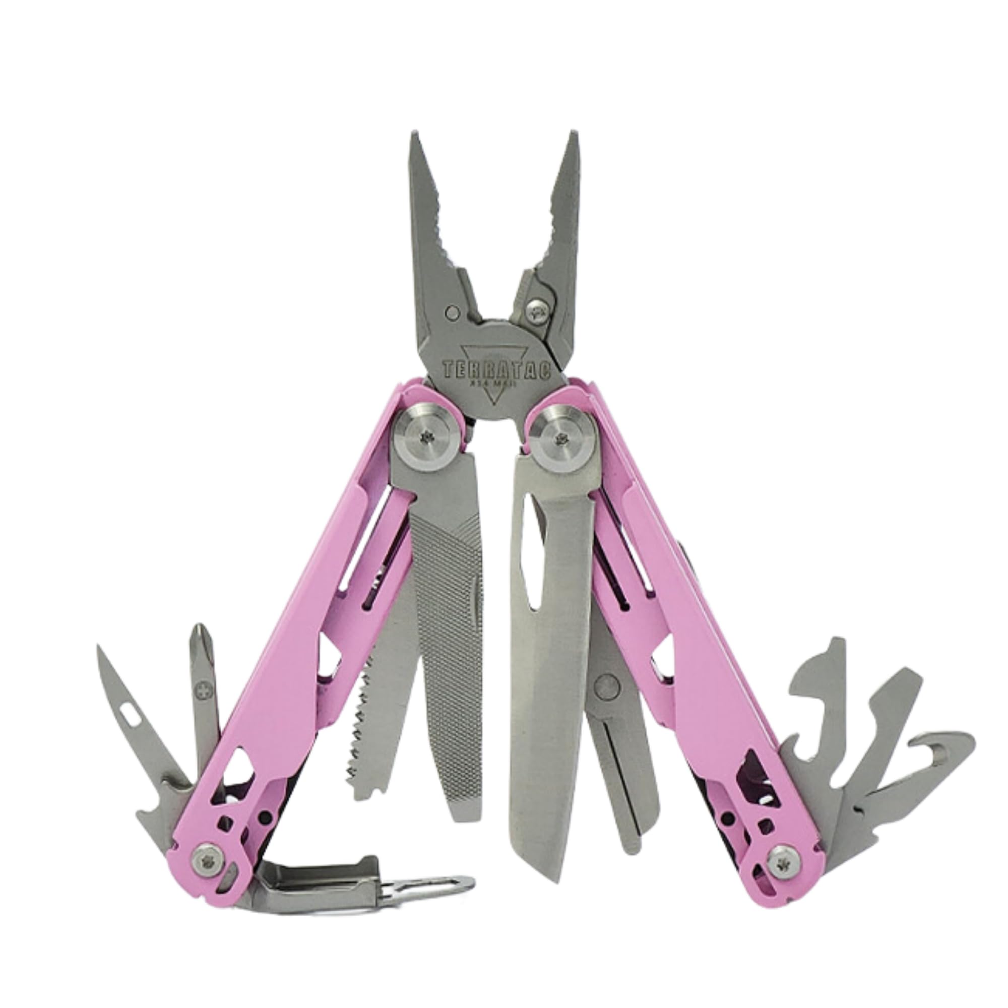 TerraTAC X14 PINK EDITION Stainless Steel Multitool, with 18 Tools