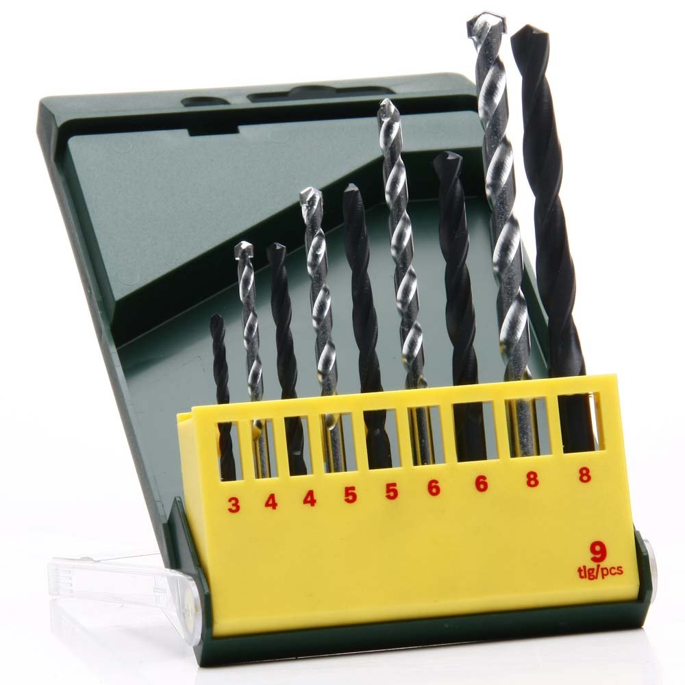 Bosch Professional 9 pc Metal and Masonry drill bit set, 5 Metal drill bits and 4 Masonry Drill Bits (B0012UQKDI) Amazon Price History, Amazon Price Tracker