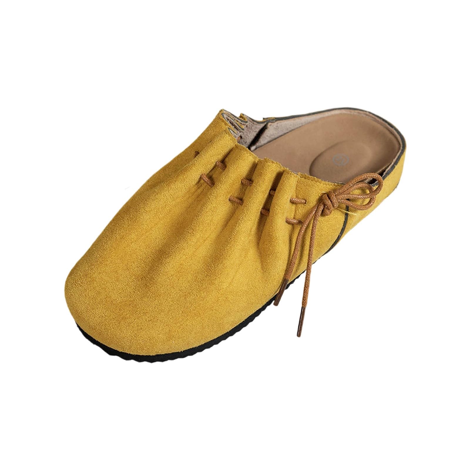 Pantuflas cómodas de Terciopelo Plisado con Suela Gruesa – Calzado Informal de Interior fácil de Poner, Forrado y de Ajuste Relajado para Uso doméstico.